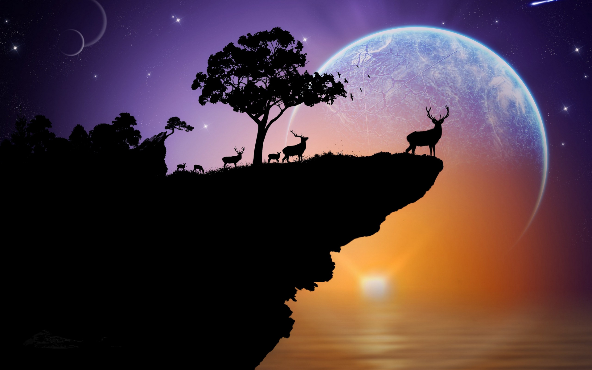 Free download wallpaper Animal, Deer, Artistic on your PC desktop
