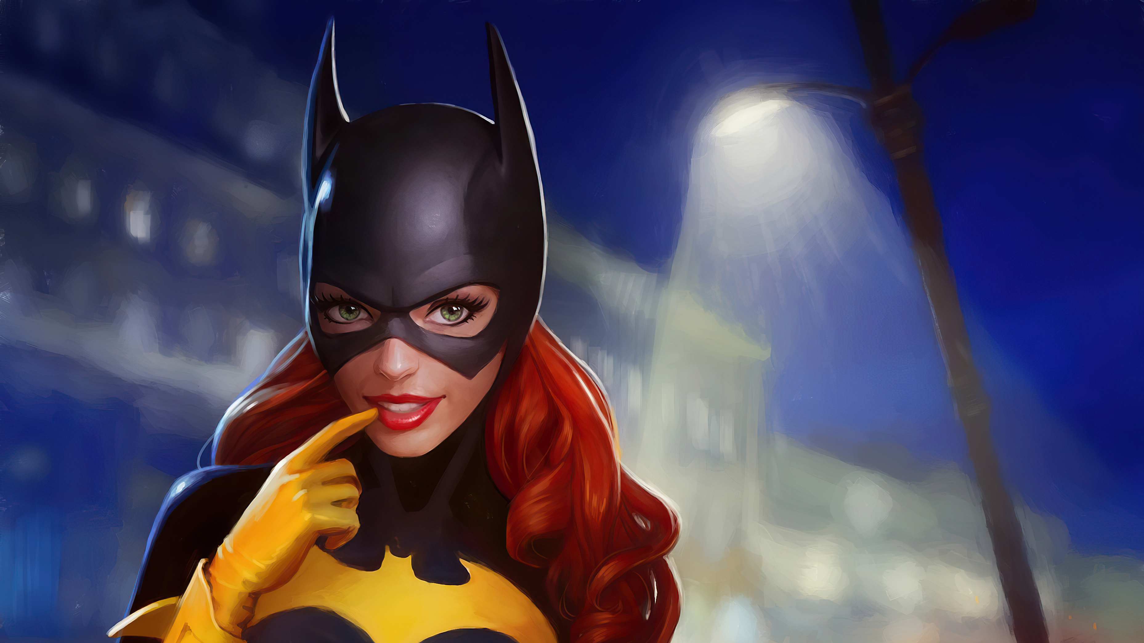 Download mobile wallpaper Batman, Green Eyes, Comics, Red Hair, Dc Comics, Lipstick, Batgirl for free.