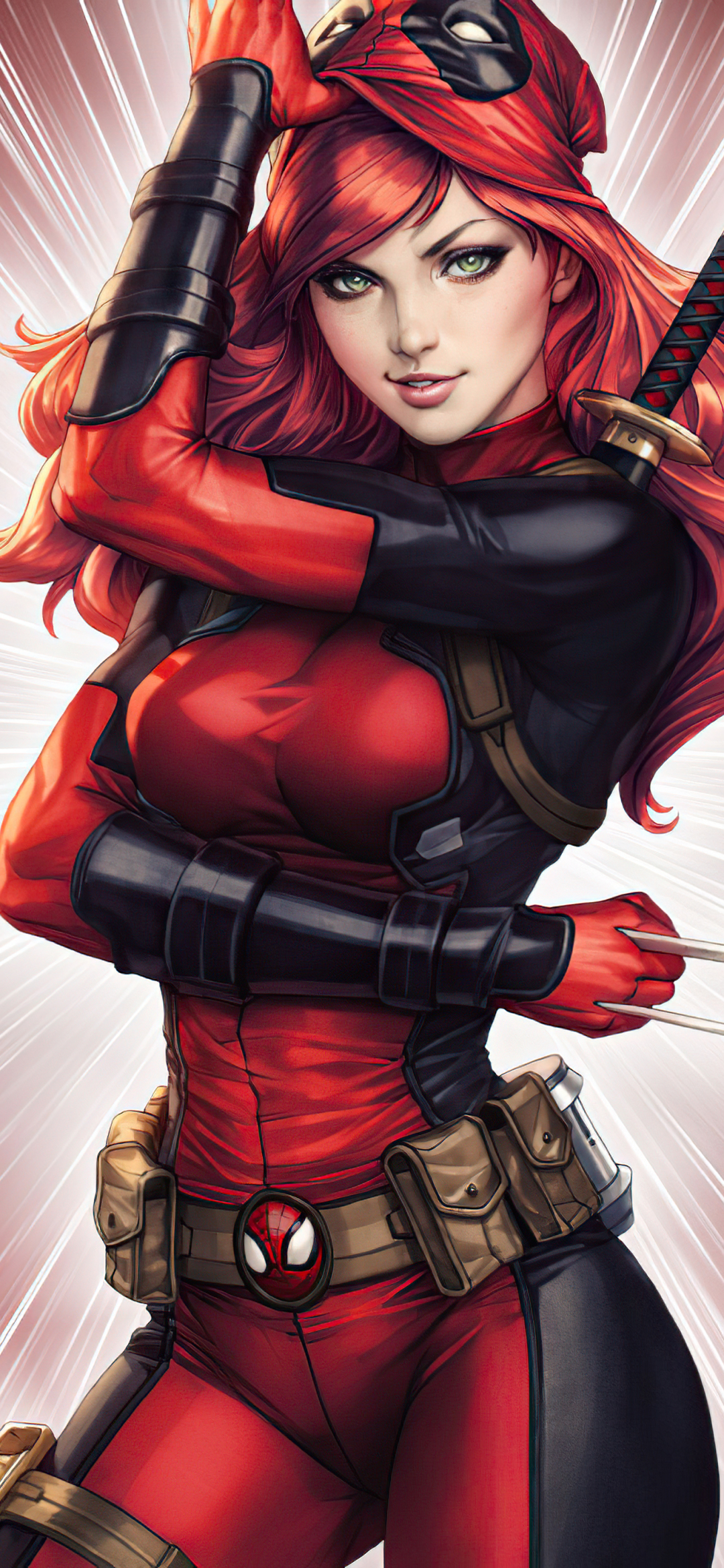 Download mobile wallpaper Deadpool, Comics, Red Hair, Mary Jane Watson for free.