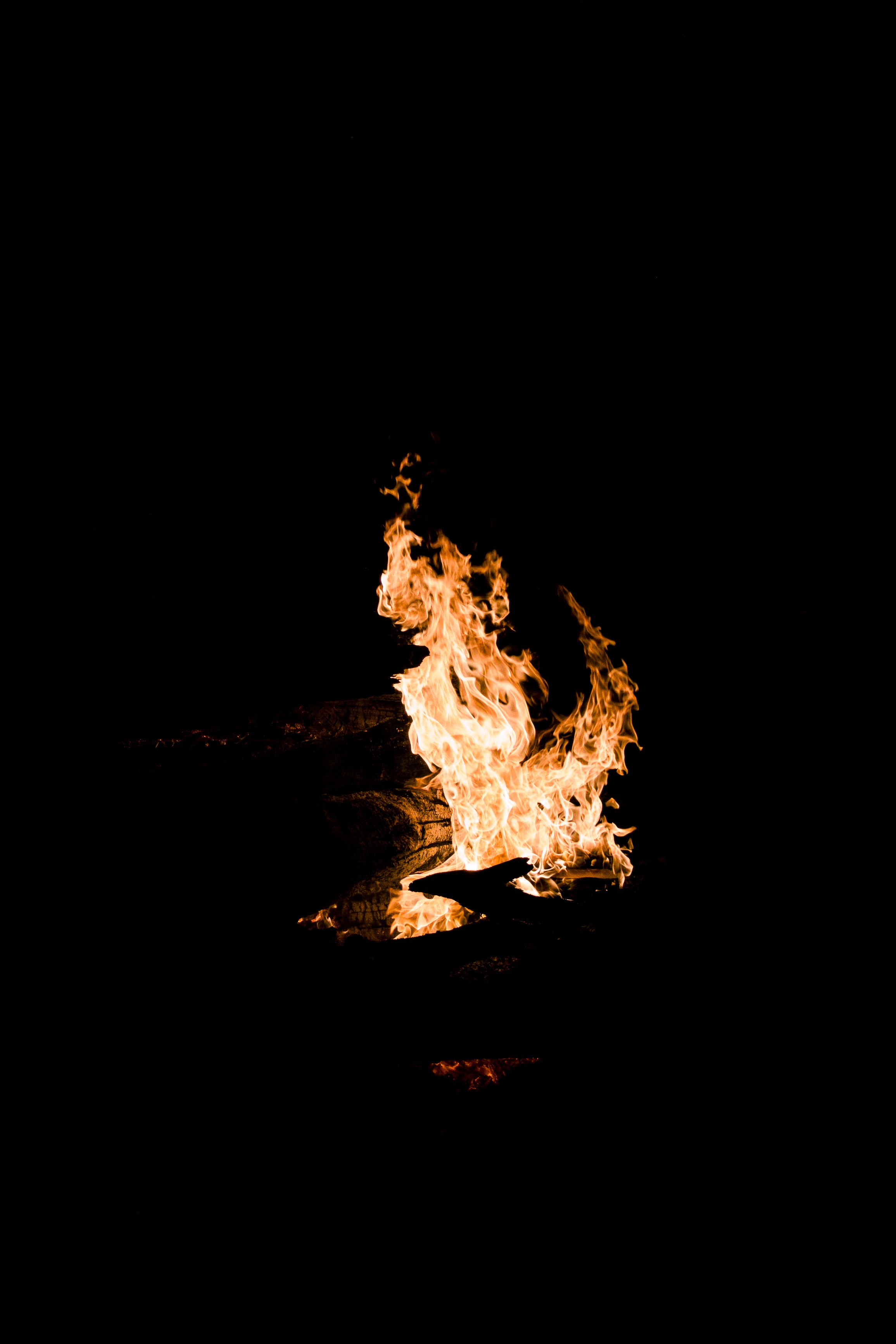 Download mobile wallpaper Night, Flame, Bonfire, Fire, Dark for free.