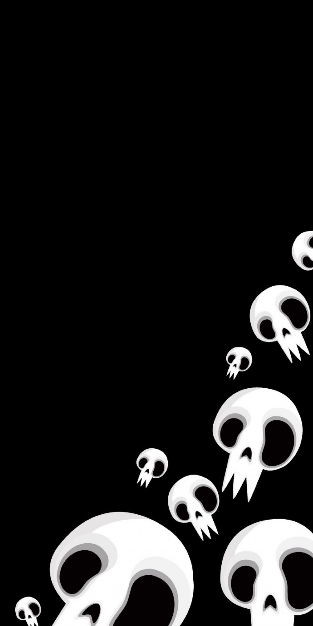 Download mobile wallpaper Dark, Skull, Black & White for free.