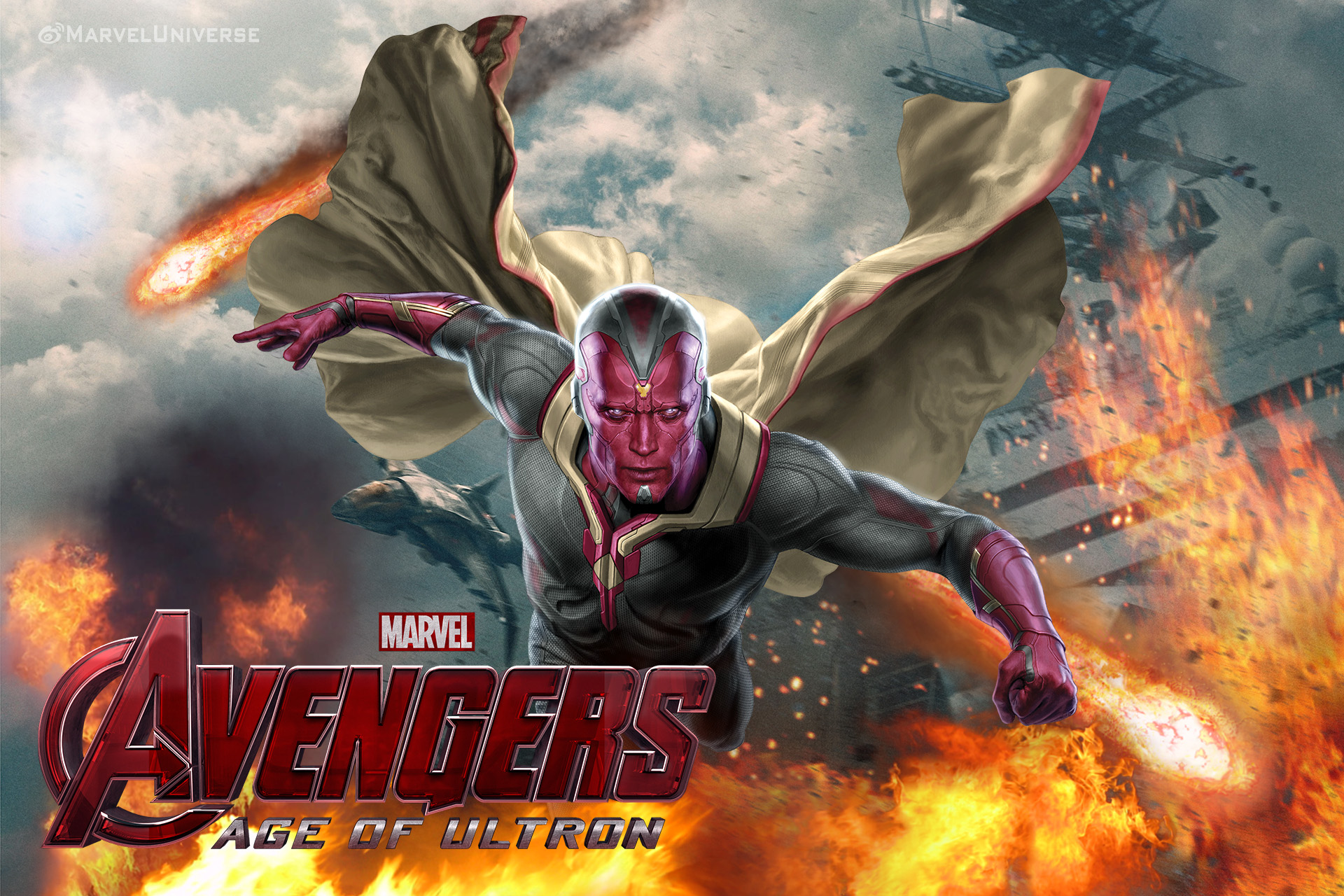 Handy-Wallpaper Avengers: Age Of Ultron, Vision (Marvel Comics), Die Rächer, Filme kostenlos herunterladen.