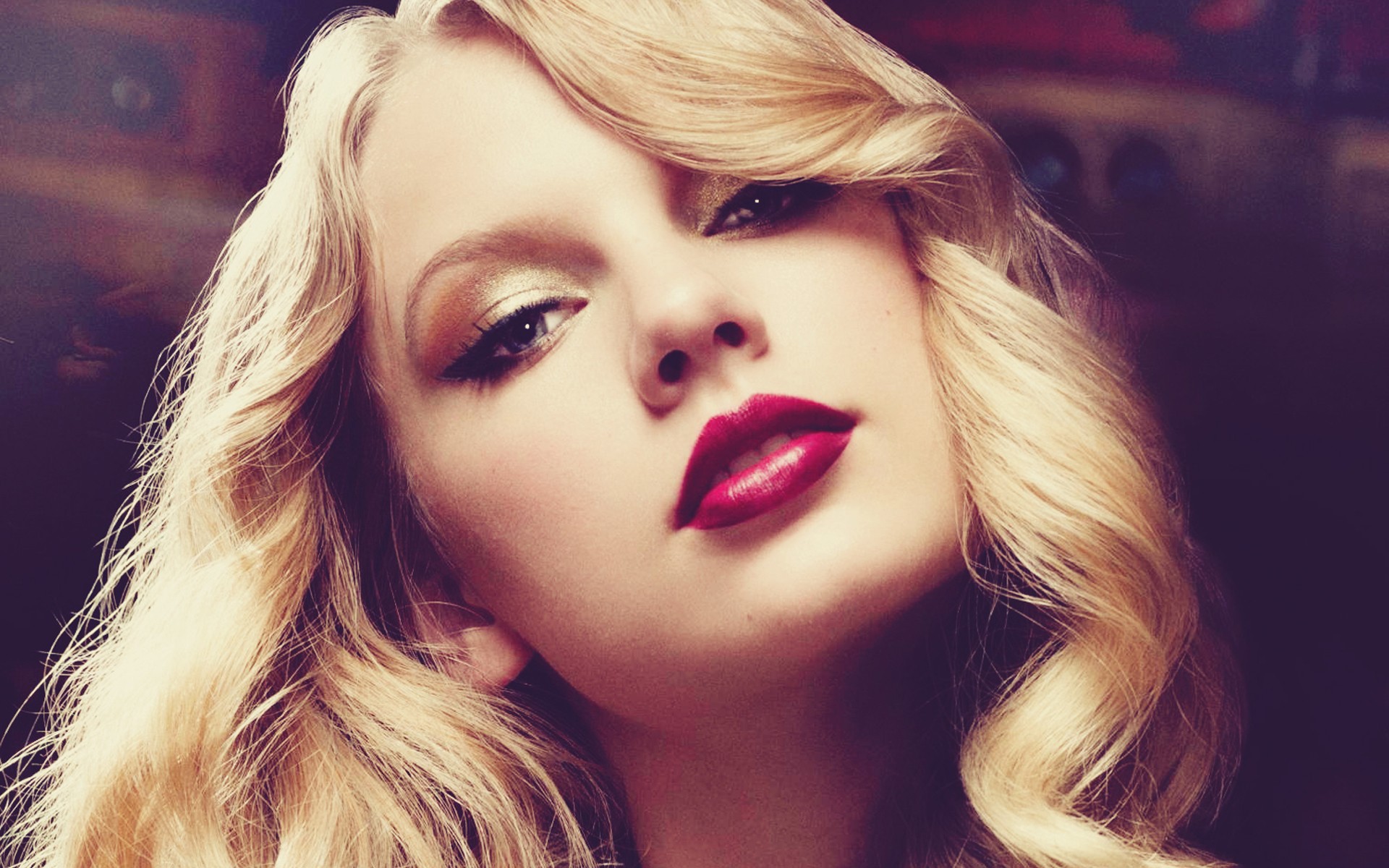 Free download wallpaper Music, Singer, Blonde, Face, American, Taylor Swift, Lipstick on your PC desktop