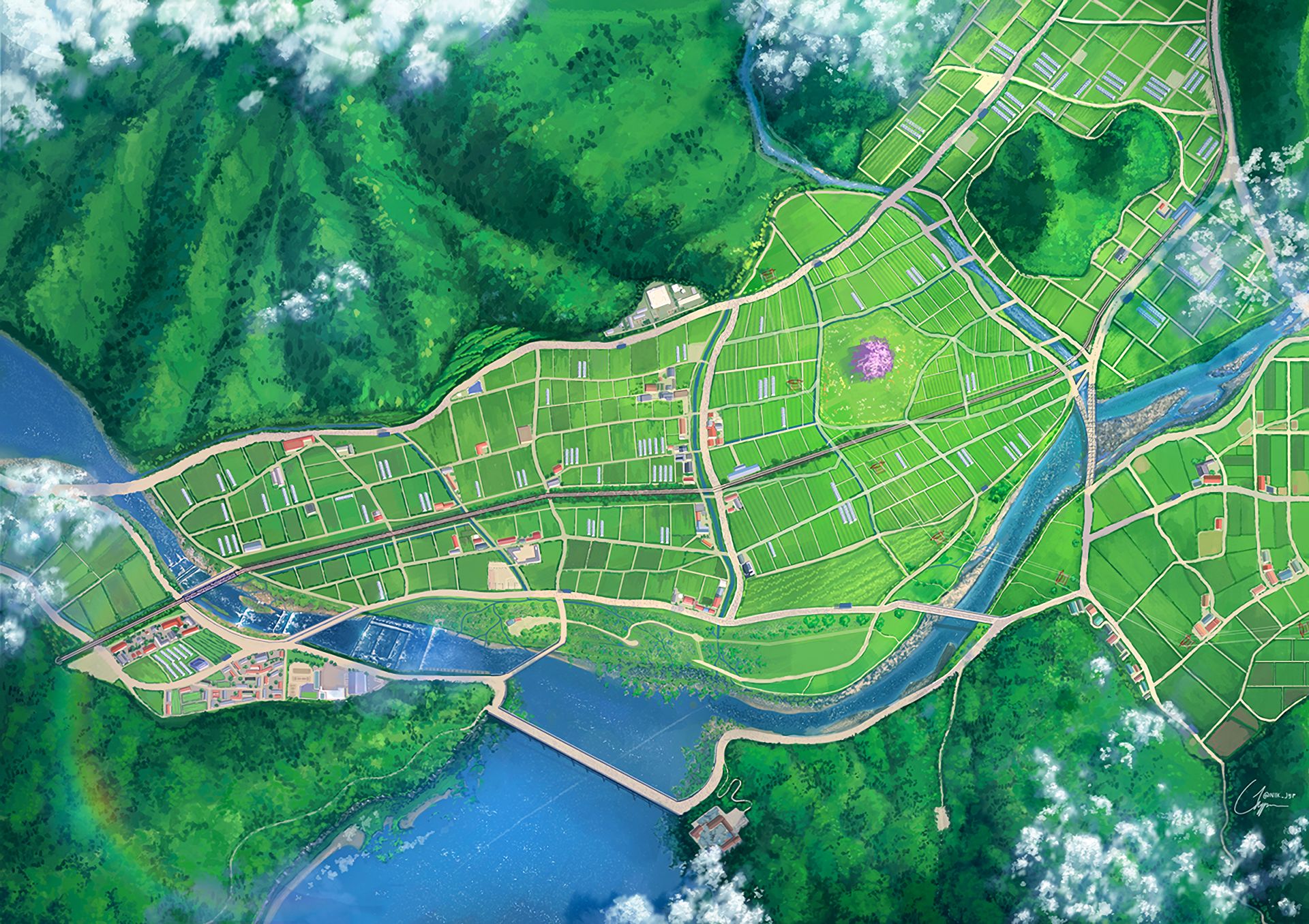 Download mobile wallpaper Anime, Landscape for free.