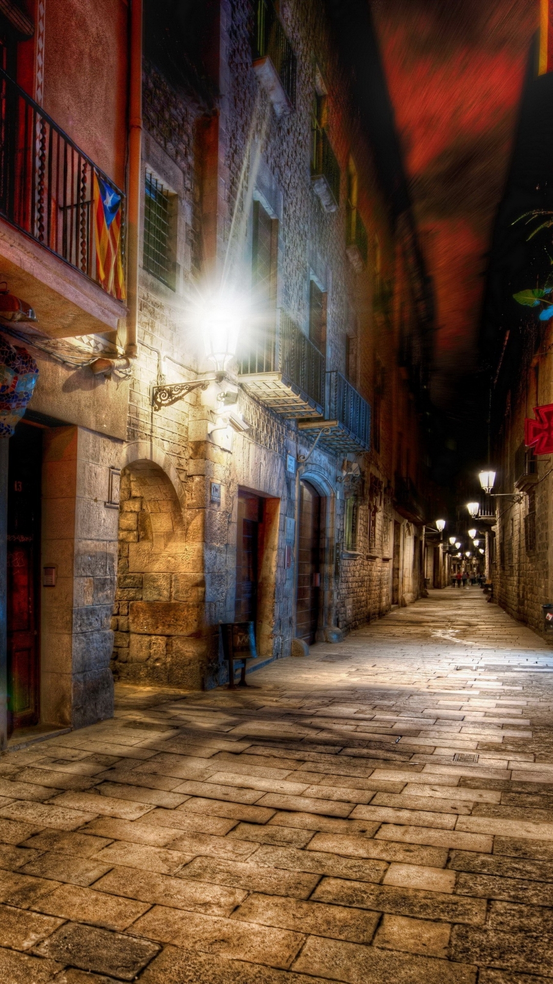 Download mobile wallpaper Cities, Barcelona, Hdr, Street, Spain, Man Made for free.