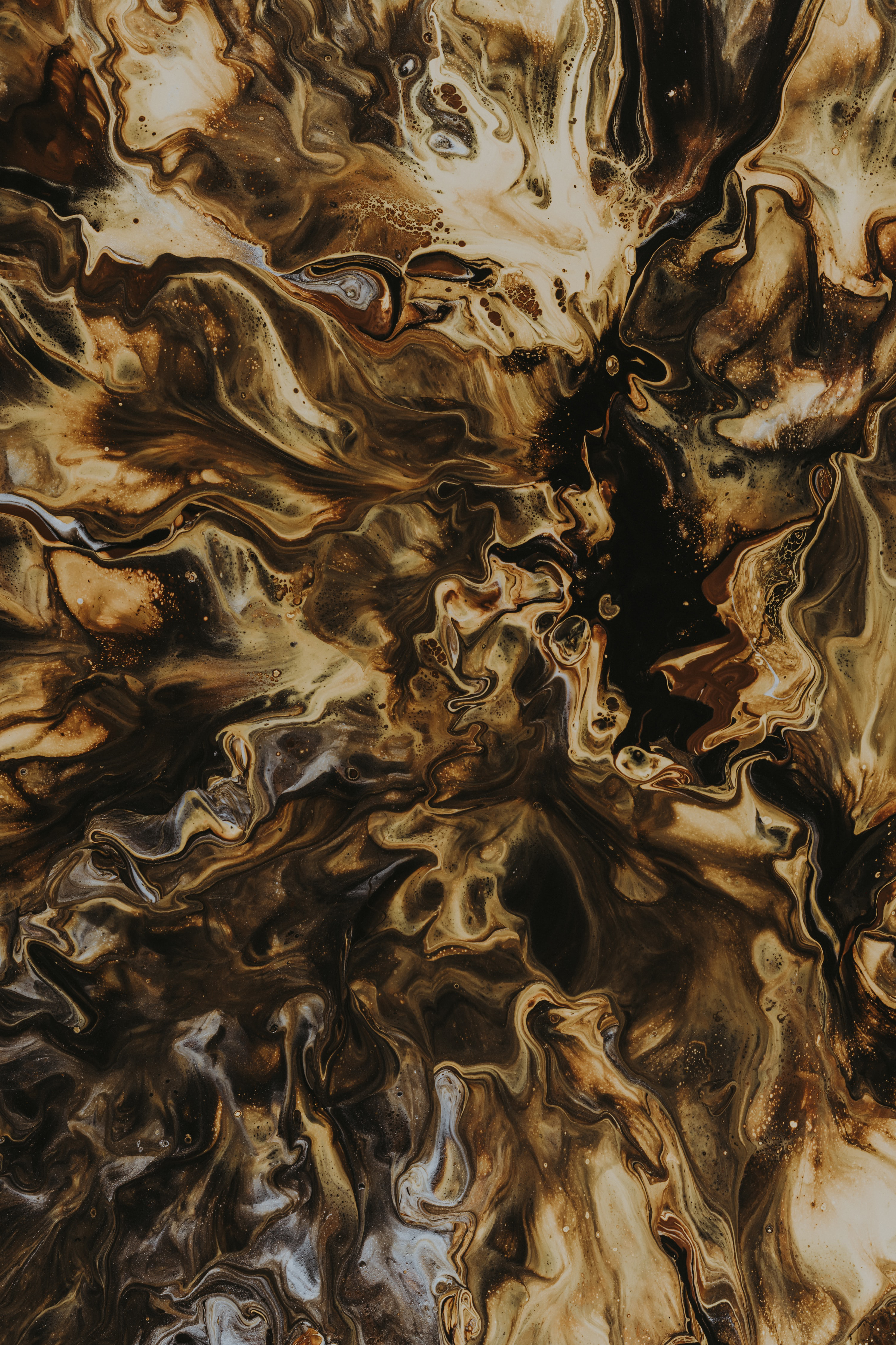 Download mobile wallpaper Divorces, Paint, Brown, Abstract, Liquid for free.