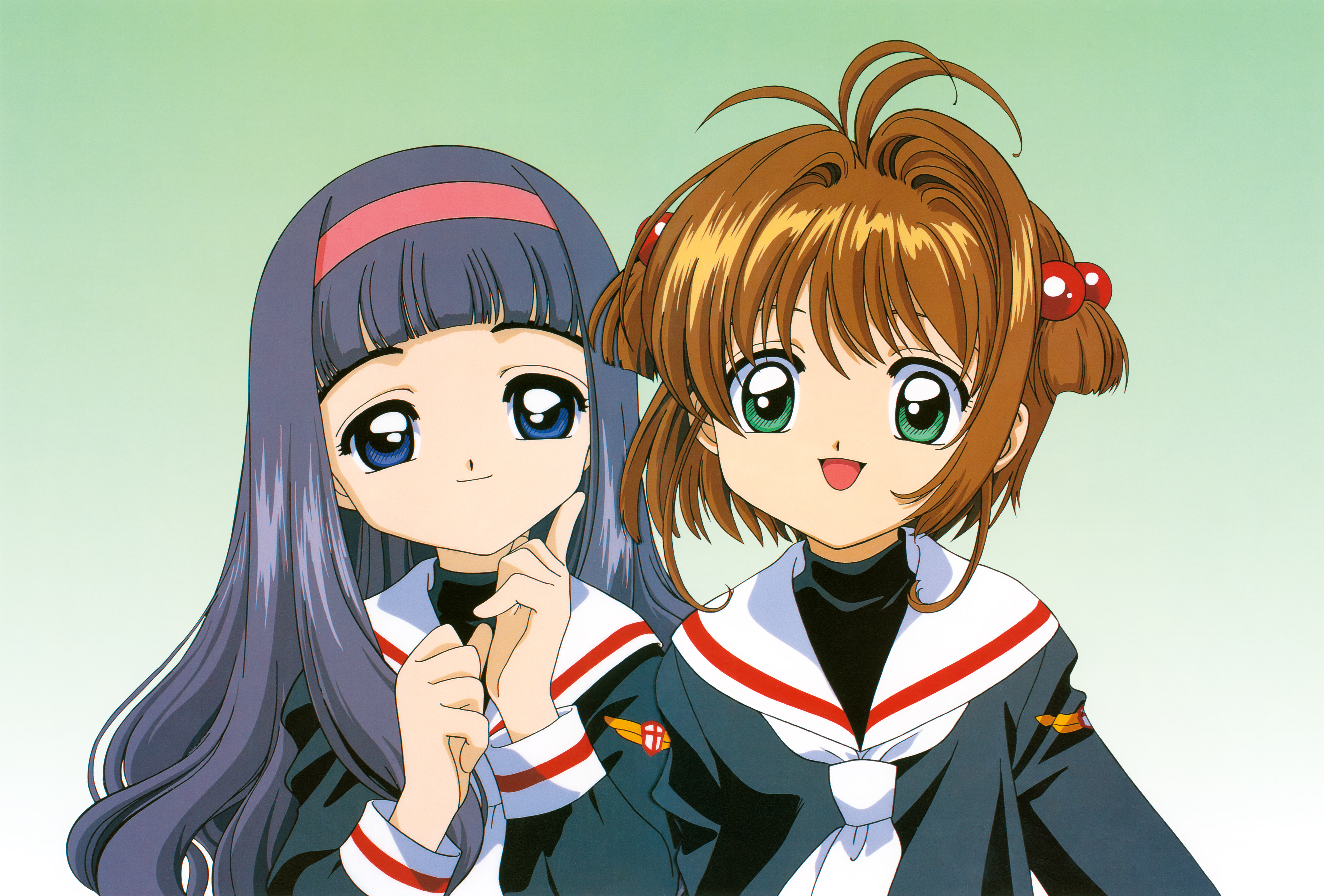 Laden Sie das Animes, Kadokyaputa Sakura, Sakura Kinomoto, Tomoyo Daidouji-Bild kostenlos auf Ihren PC-Desktop herunter