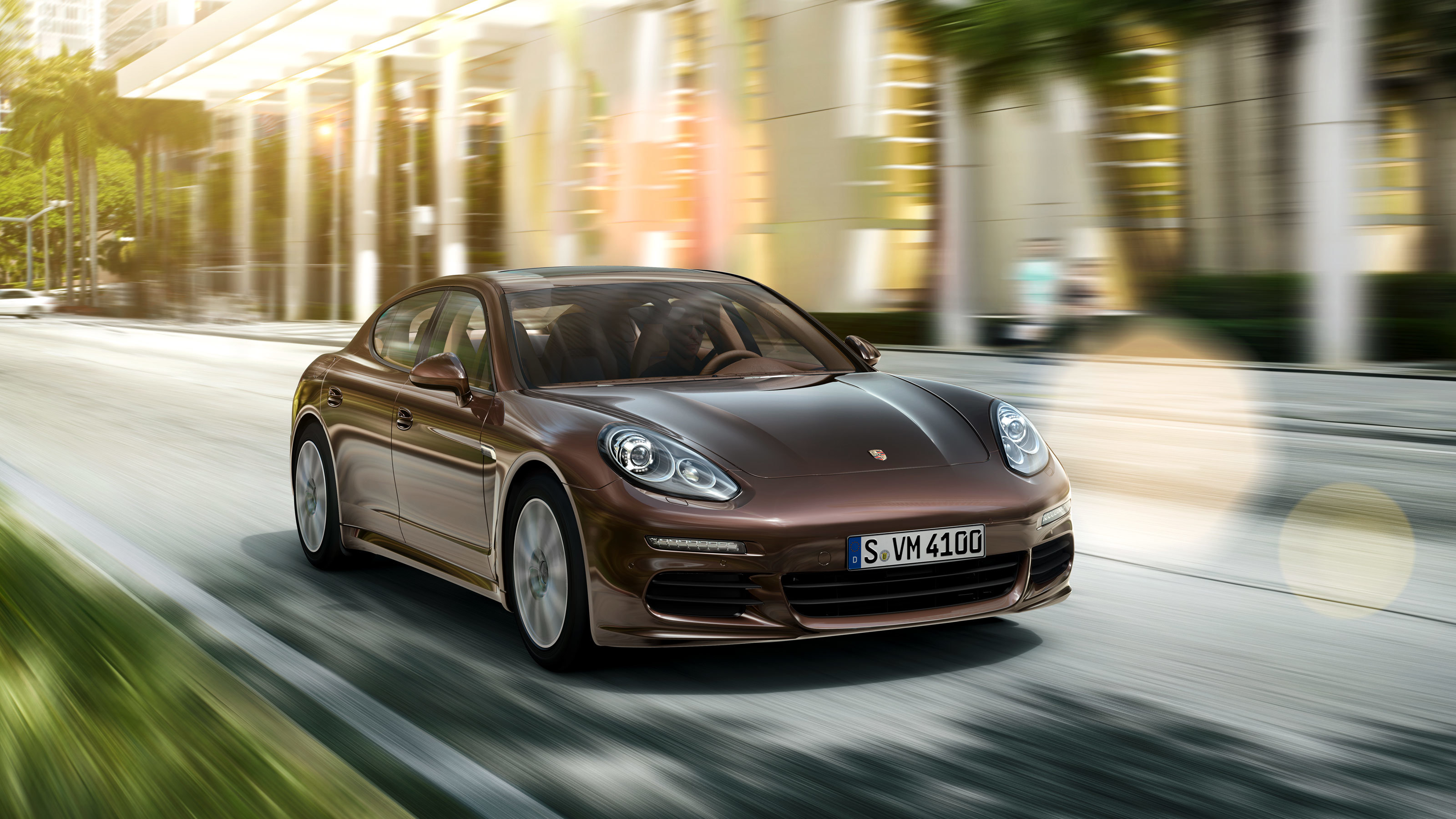 Download mobile wallpaper Porsche, Car, Porsche Panamera, Vehicles, Motion Blur for free.