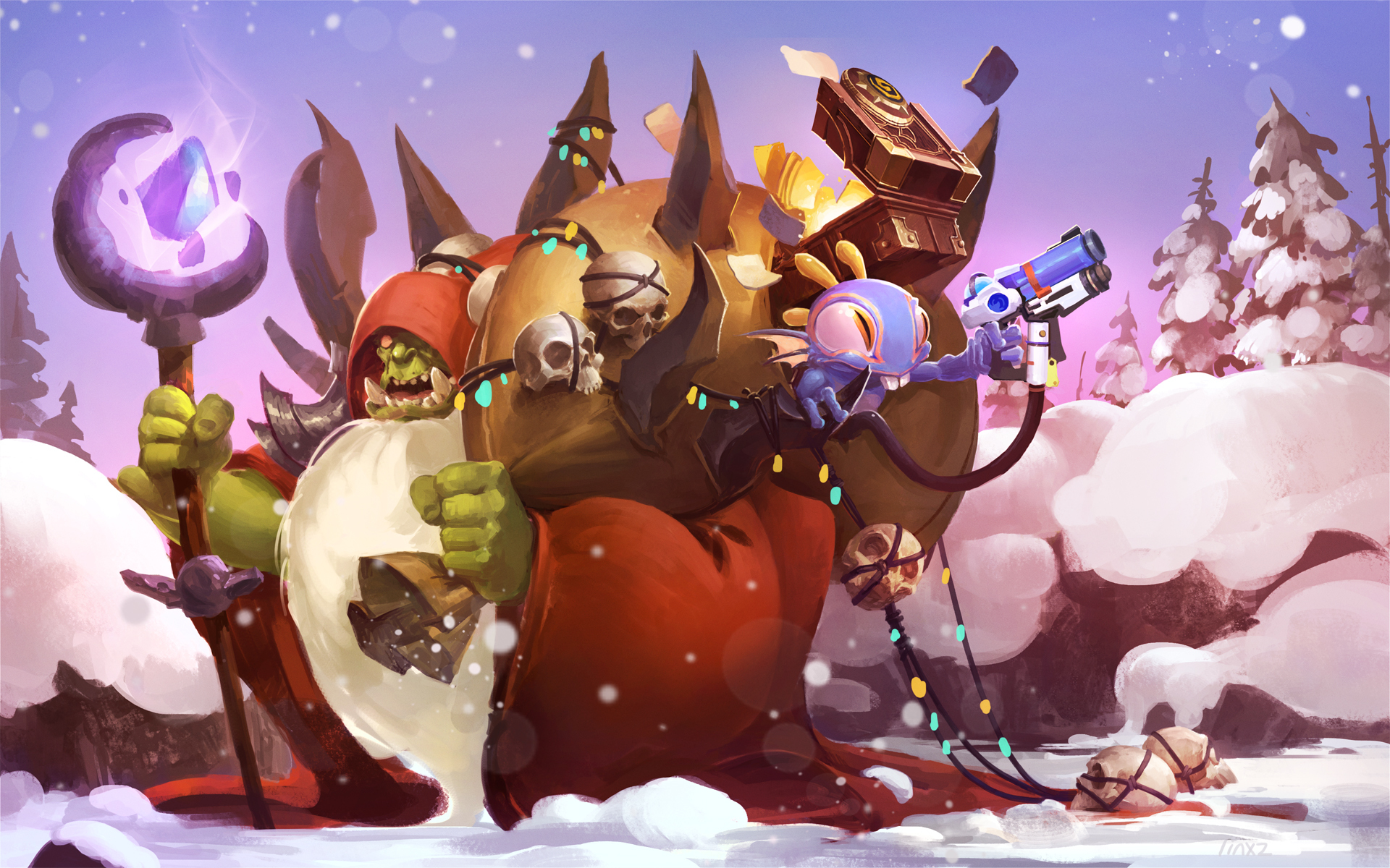 Download mobile wallpaper Christmas, Video Game, Orc, Heroes Of The Storm for free.