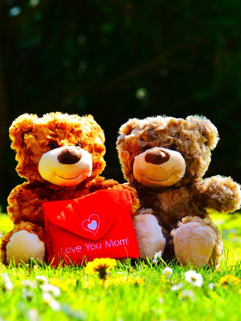 Download mobile wallpaper Love, Teddy Bear, Holiday, Toy, Stuffed Animal, Mother's Day for free.