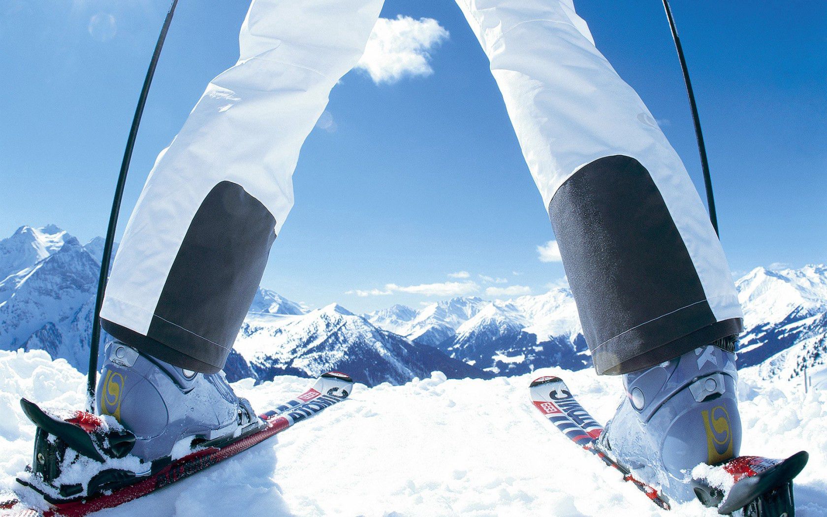 122880壁紙のダウンロードスポーツ, 山脈, 雪, スキーヤー, スキー-スクリーンセーバーと写真を無料で