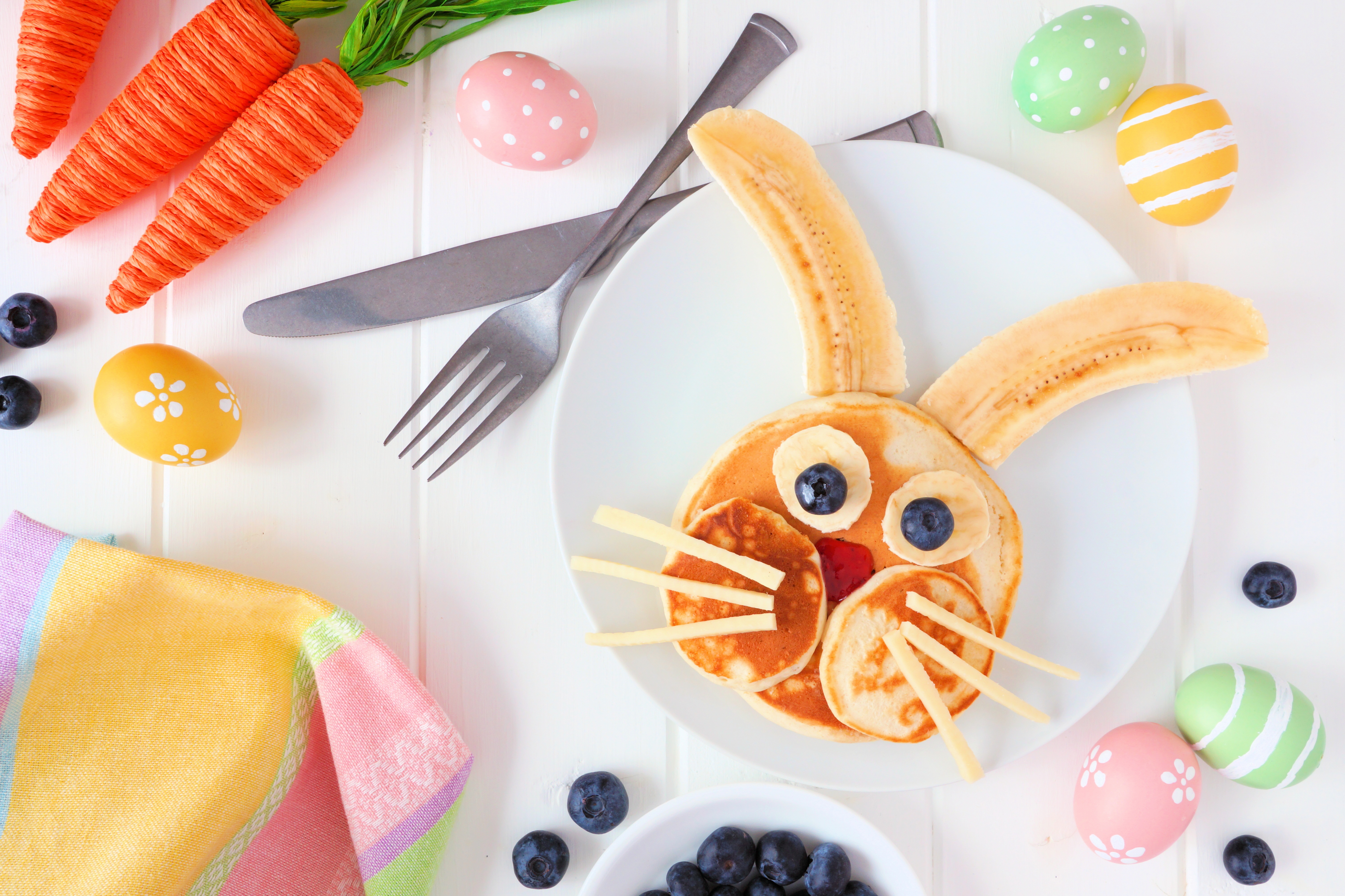 Download mobile wallpaper Food, Still Life, Breakfast, Pancake, Bunny for free.