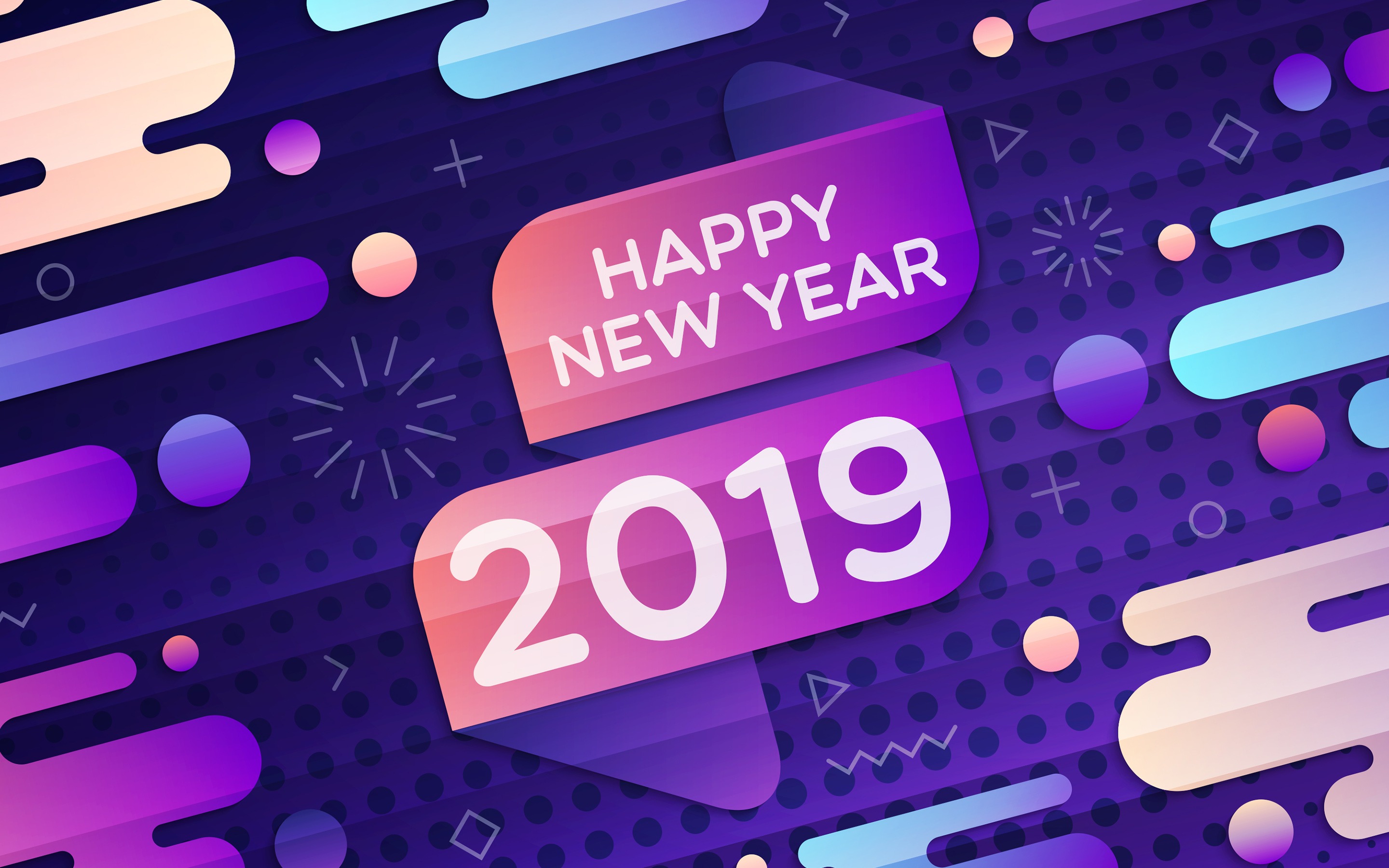 PCデスクトップに新年, ホリデー, あけましておめでとう, 2019年新年画像を無料でダウンロード
