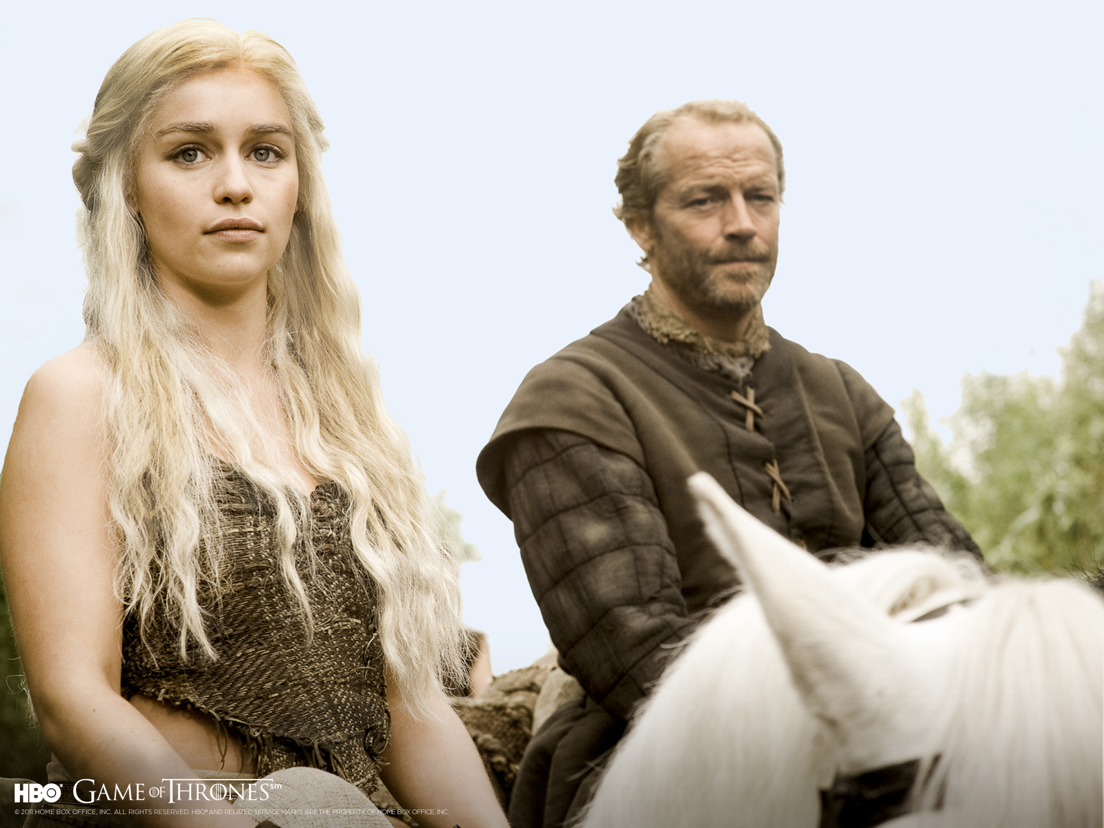 daenerys targaryen, emilia clarke, game of thrones, tv show, iain glen, jorah mormont