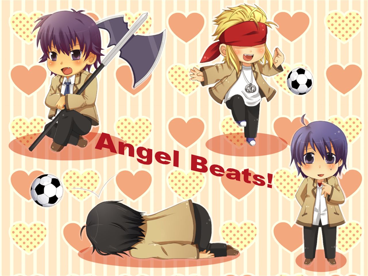 Download mobile wallpaper Anime, Angel Beats!, Hinata Hideki, Ayato Naoi, Fujimaki (Angel Beats!), Tk (Angel Beats!) for free.