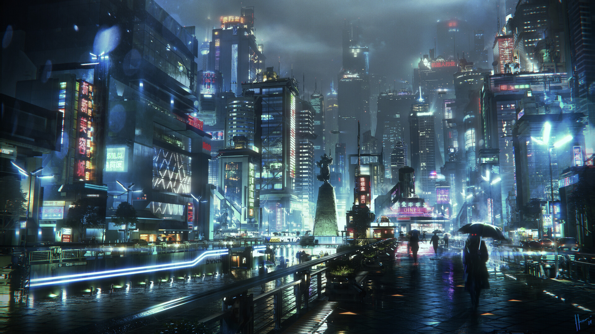 Download mobile wallpaper Night, City, Sci Fi for free.