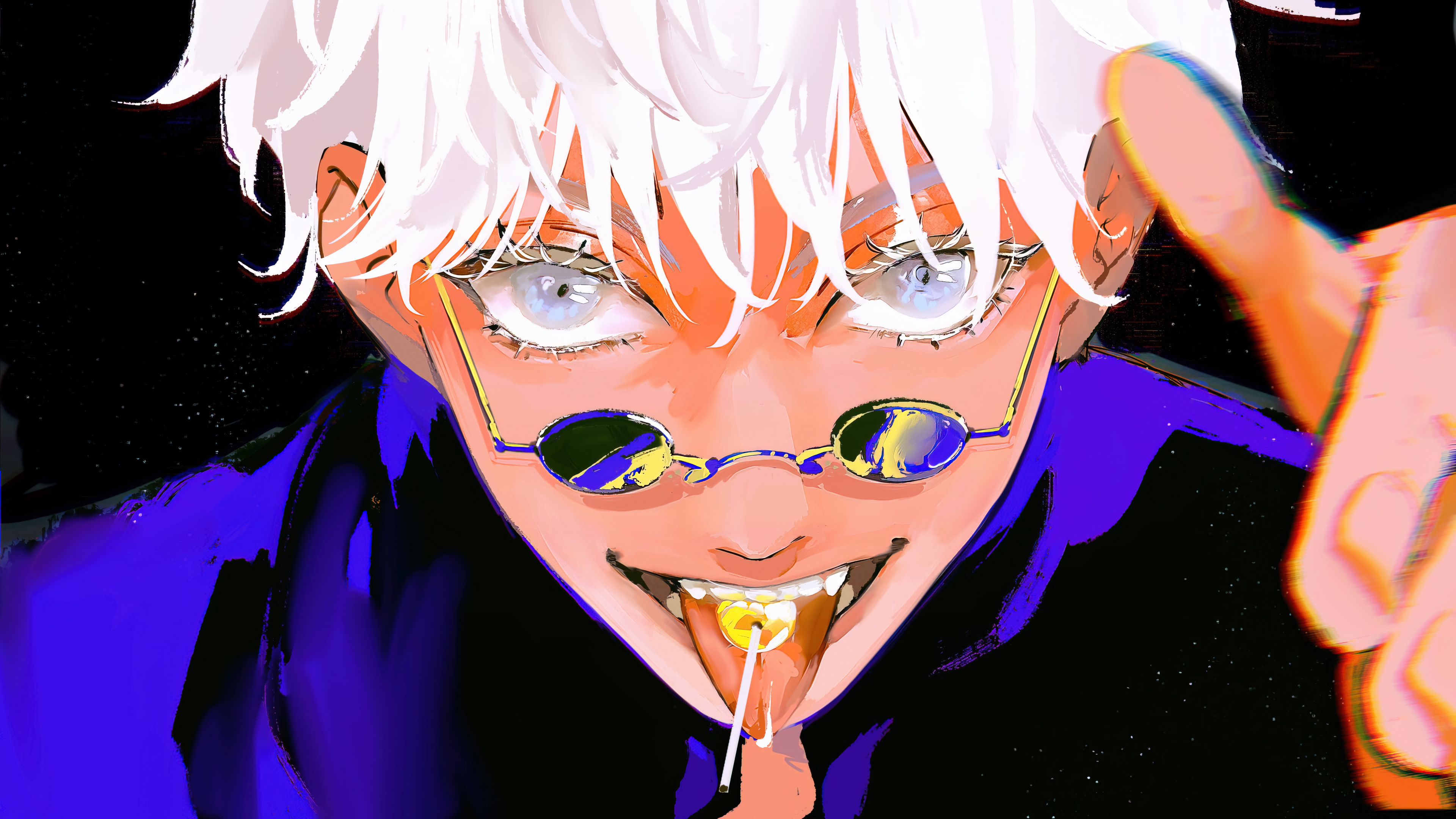 Free download wallpaper Anime, Glasses, Blue Eyes, White Hair, Satoru Gojo, Jujutsu Kaisen on your PC desktop