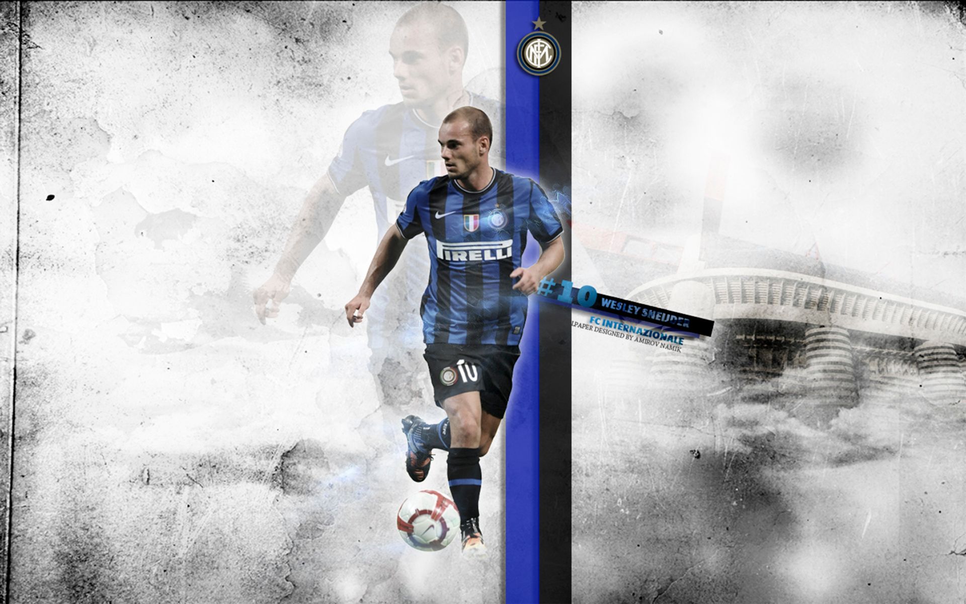 Handy-Wallpaper Sport, Fußball, Inter Mailand, Wesley Sneijder kostenlos herunterladen.