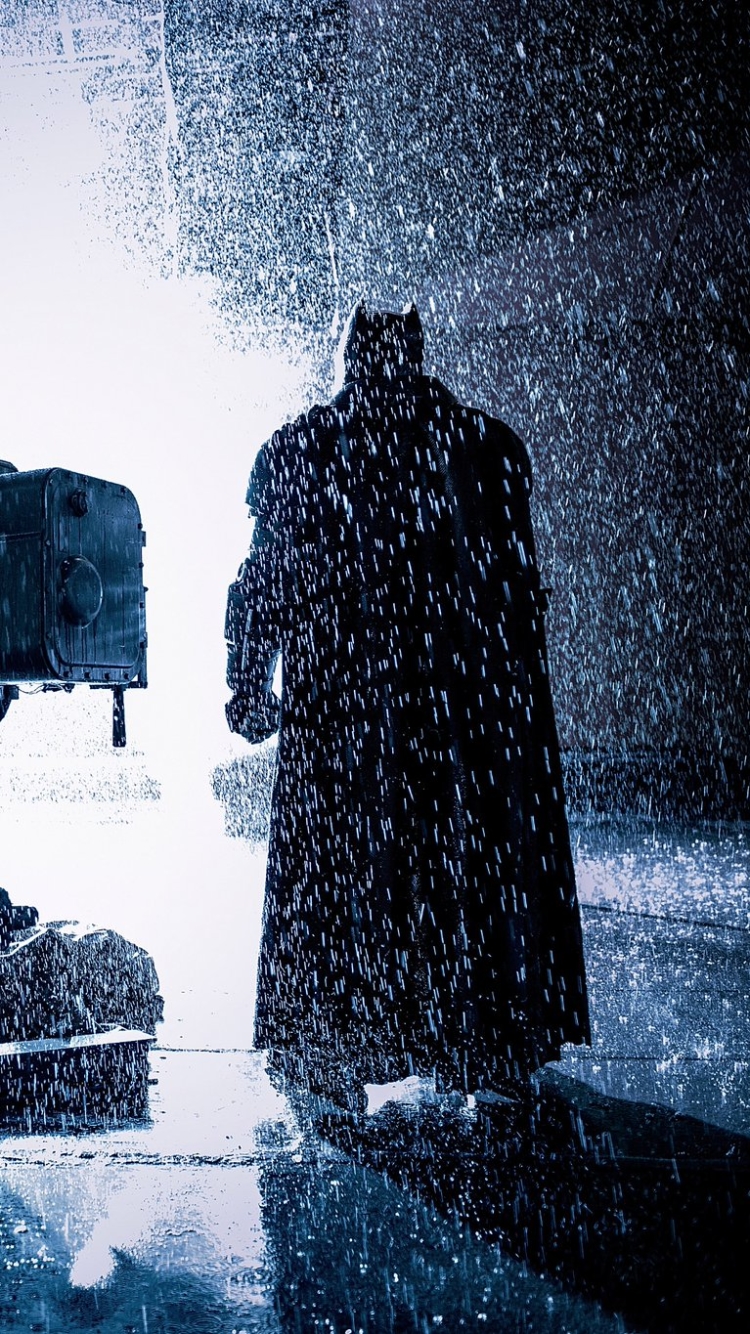 Скачать картинку Кино, Дождь, Бэтмен, Супермен, Бэтмен Против Супермена: На Заре Справедливости в телефон бесплатно.