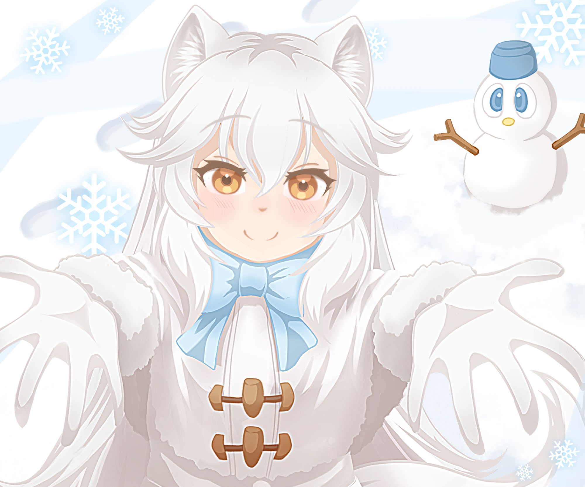 Laden Sie Polarfuchs (Kemono Freunde) HD-Desktop-Hintergründe herunter