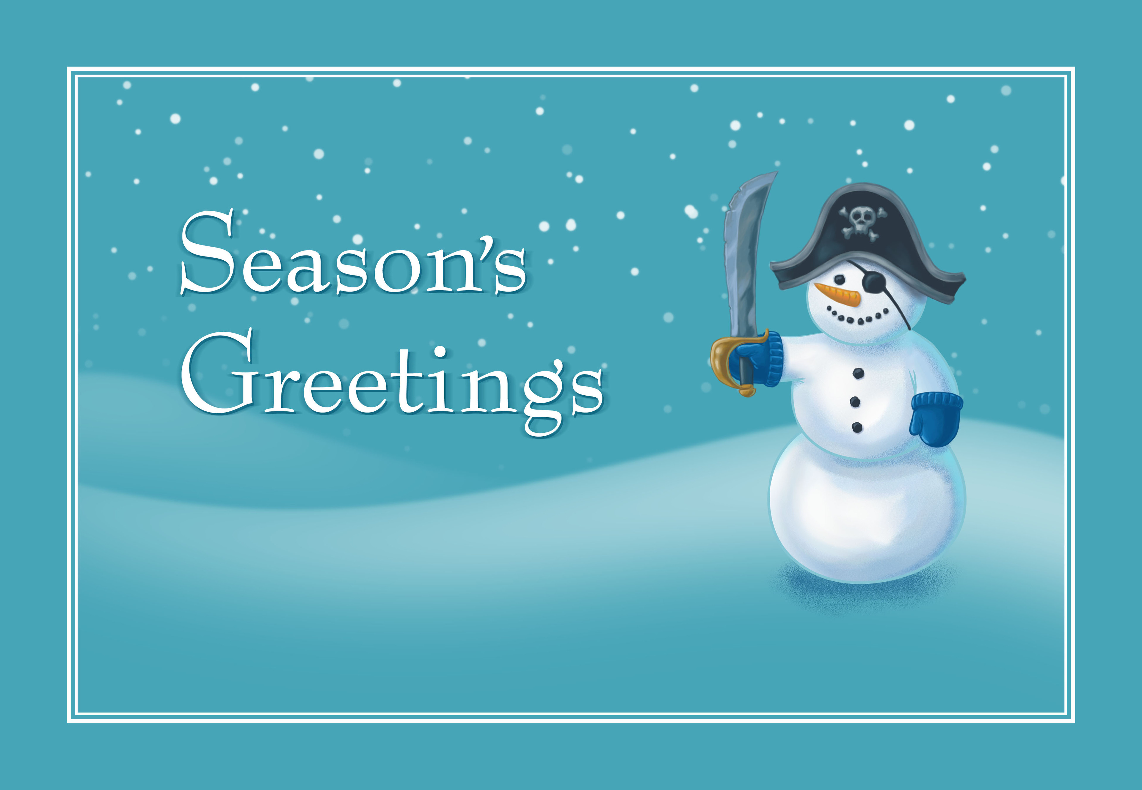 Free download wallpaper Winter, Snowman, Christmas, Holiday, Pirate, Eye Patch on your PC desktop