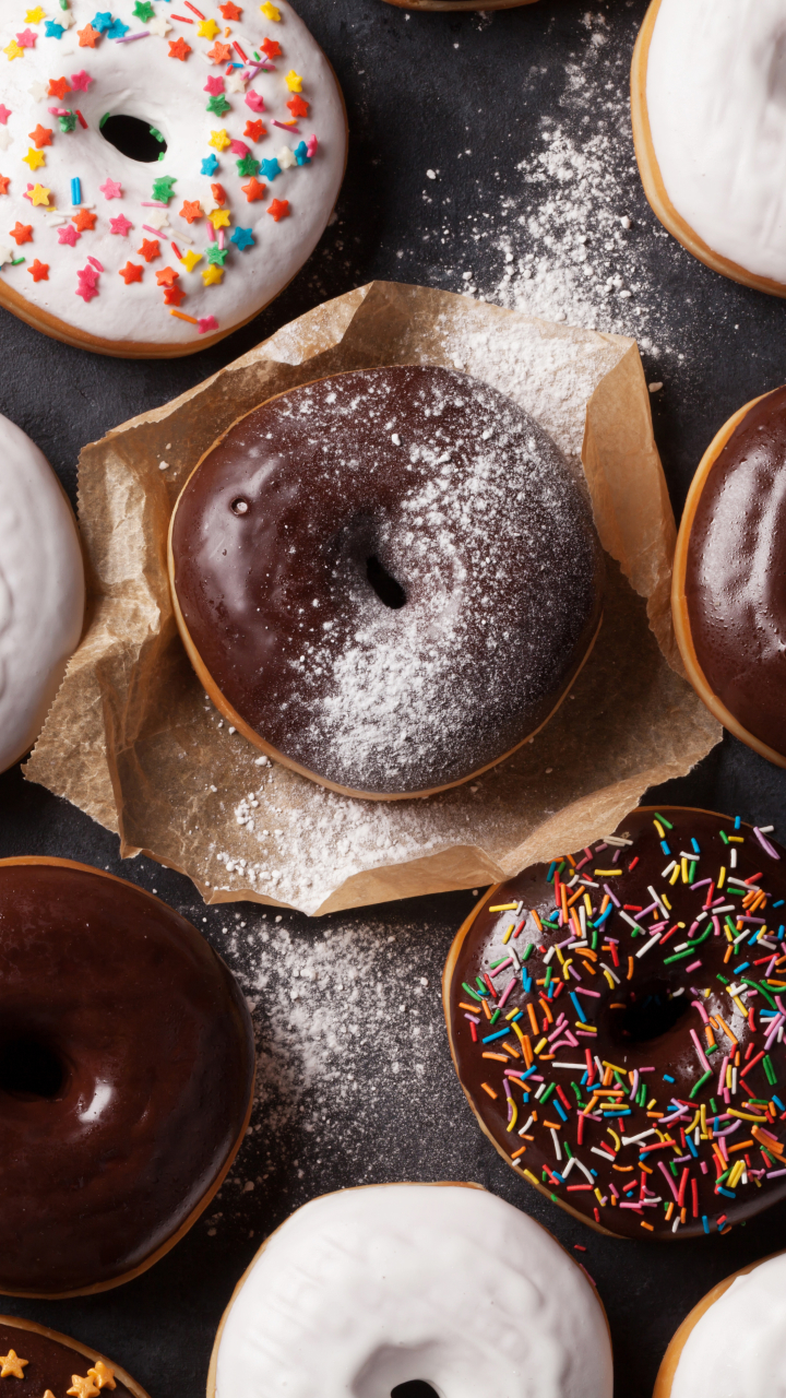 Descarga gratuita de fondo de pantalla para móvil de Dulces, Alimento, Donut.
