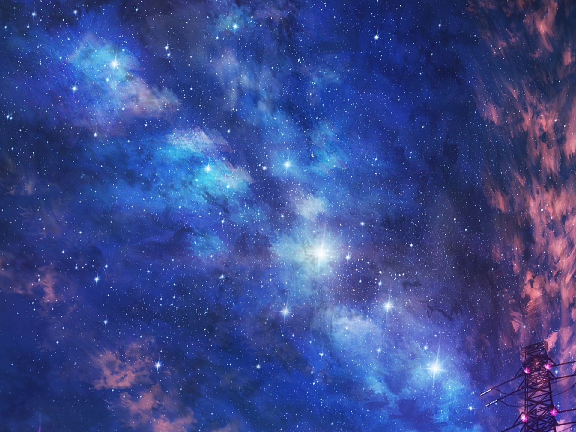 Download mobile wallpaper Anime, Sky, Starry Sky for free.