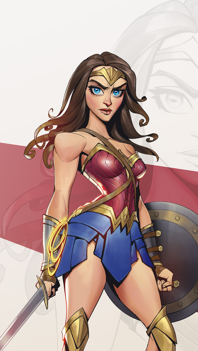 Download mobile wallpaper Shield, Sword, Comics, Dc Comics, Diana Prince, Wonder Woman for free.