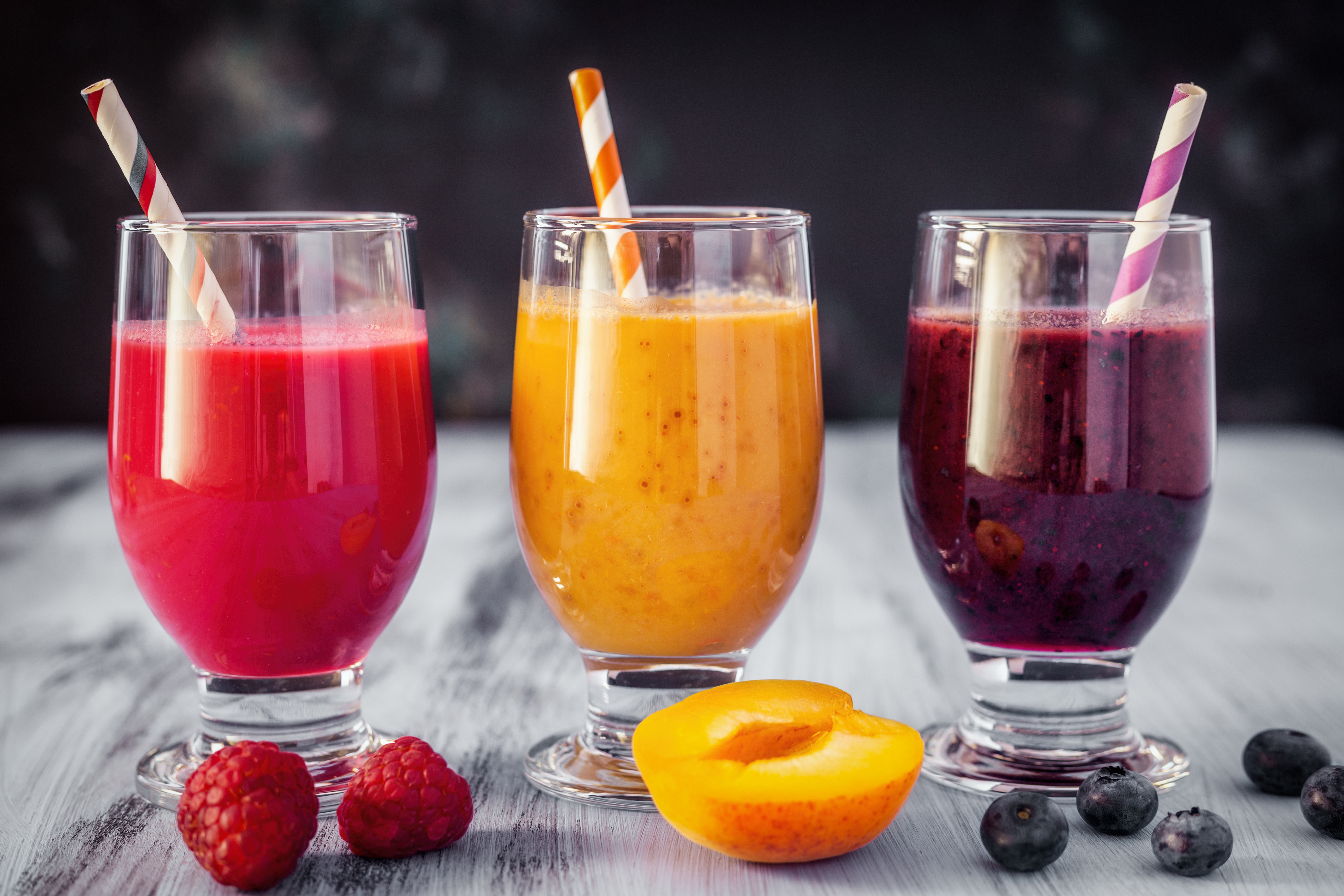 food, smoothie, apricot, blueberry, drink, fruit, glass, raspberry