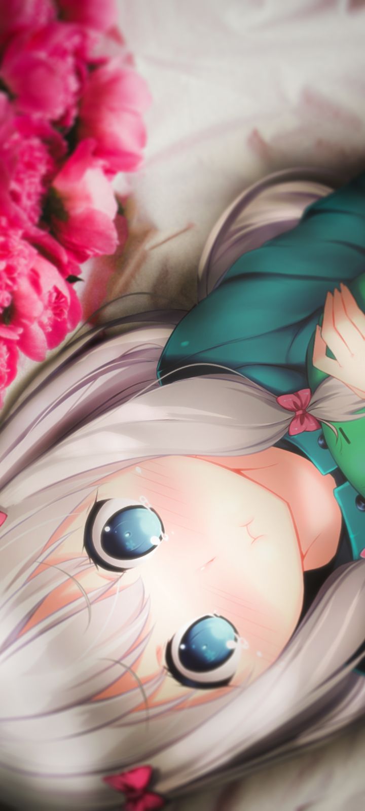 Handy-Wallpaper Blaue Augen, Animes, Weißes Haar, Eromanga Sensei, Sagiri Izumi kostenlos herunterladen.