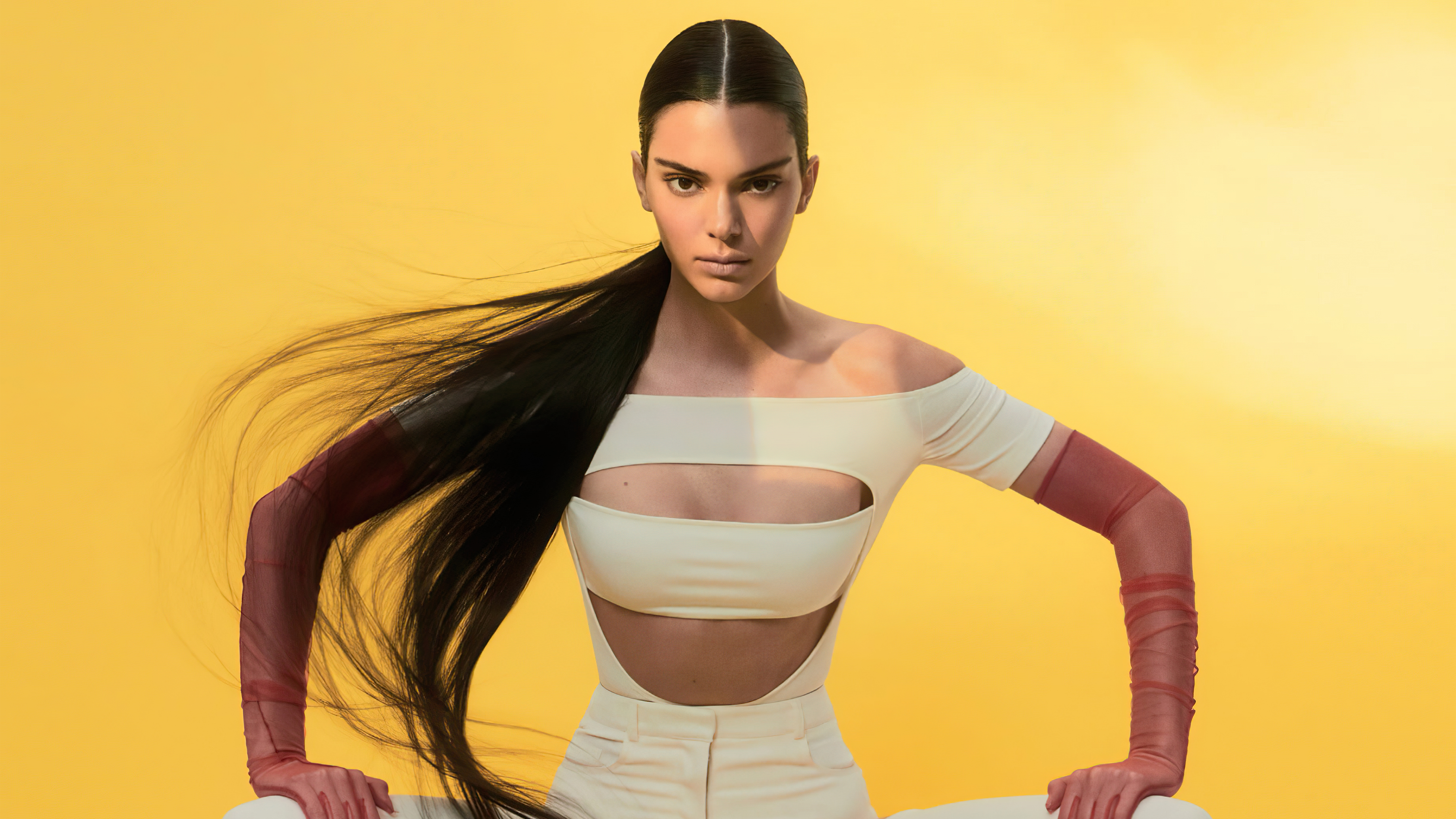 Téléchargez gratuitement l'image Brune, Américain, Célébrités, Top Model, Cheveux Longs, Kendall Jenner sur le bureau de votre PC