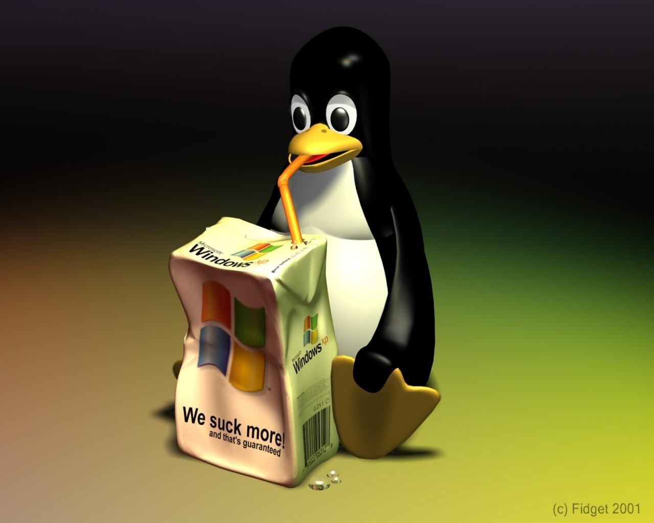 1514036 скачать обои линукс, технологии, пингвин, окна - заставки и картинки бесплатно