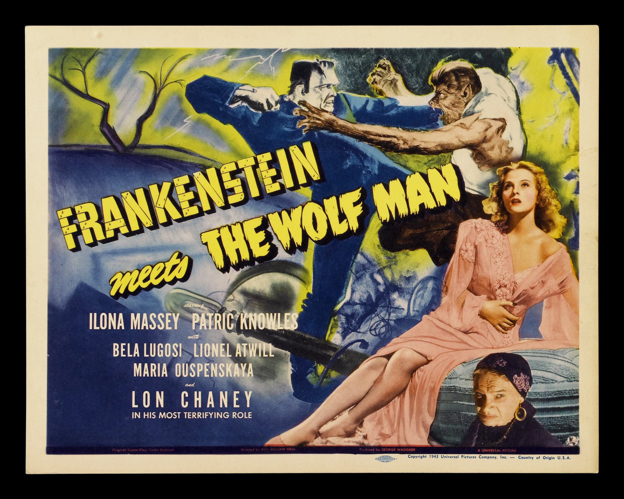 movie, frankenstein meets the wolf man, franenstein