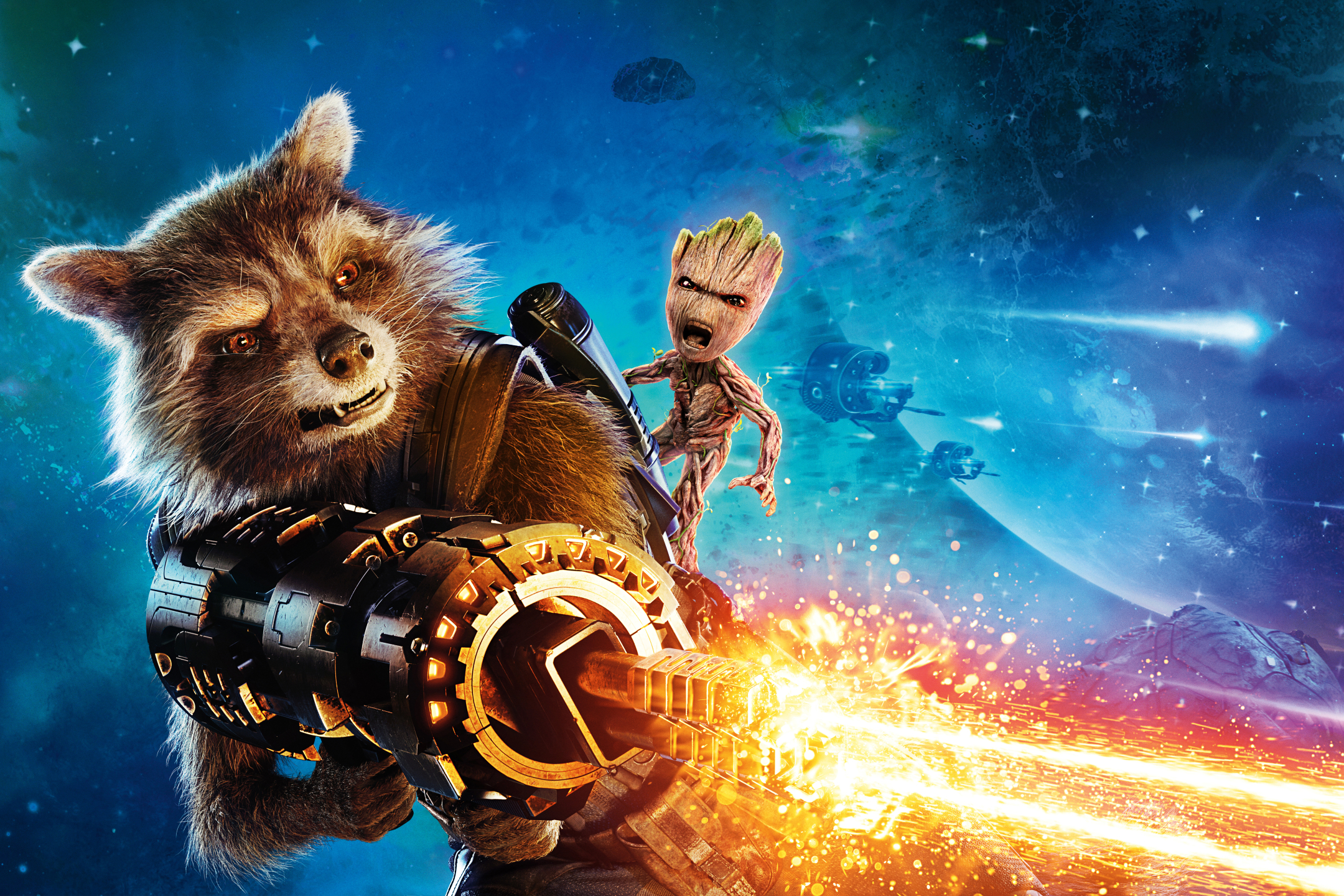 Download mobile wallpaper Movie, Rocket Raccoon, Groot, Guardians Of The Galaxy Vol 2, Baby Groot for free.