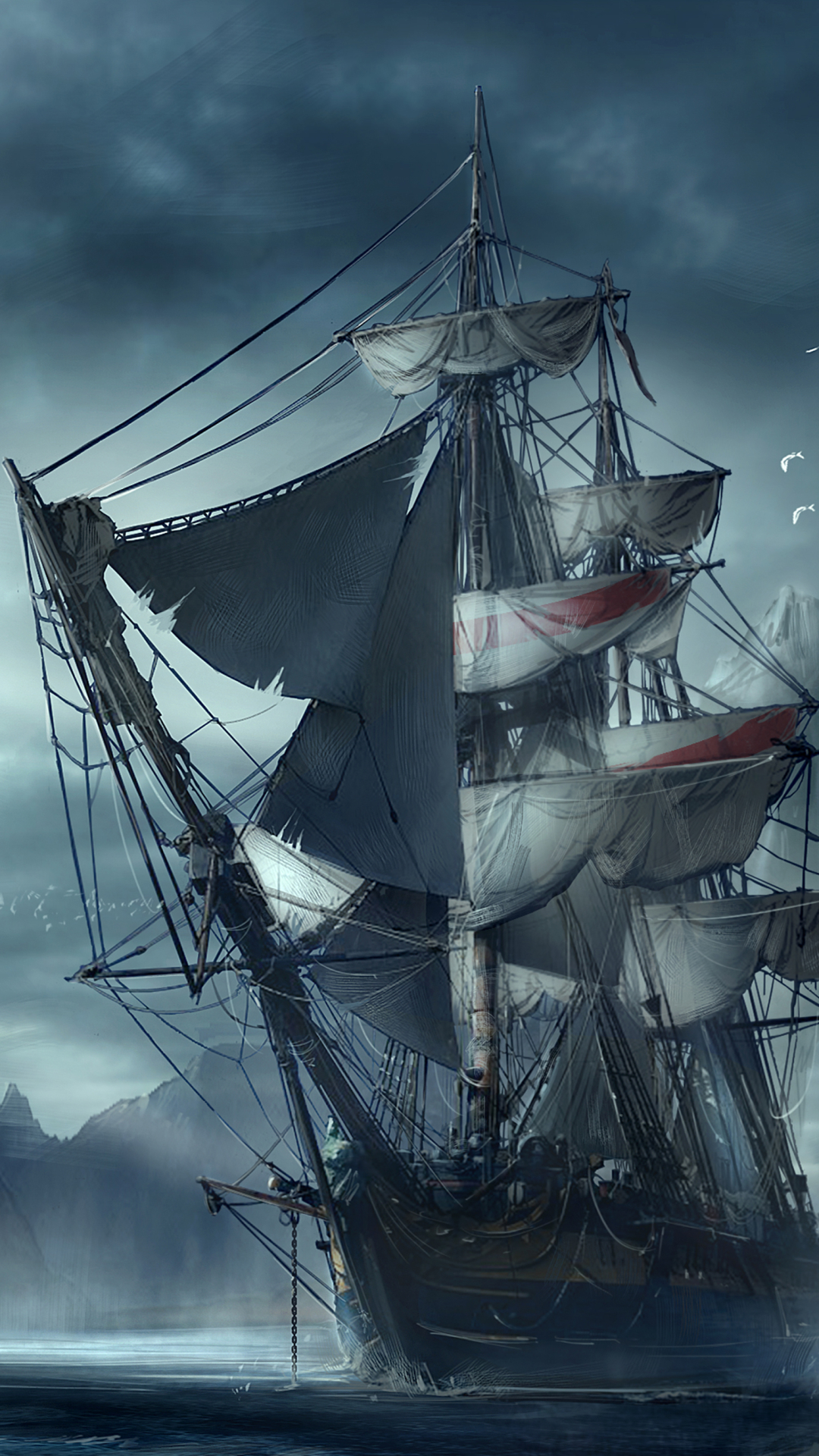 Download mobile wallpaper Fantasy, Ship for free.