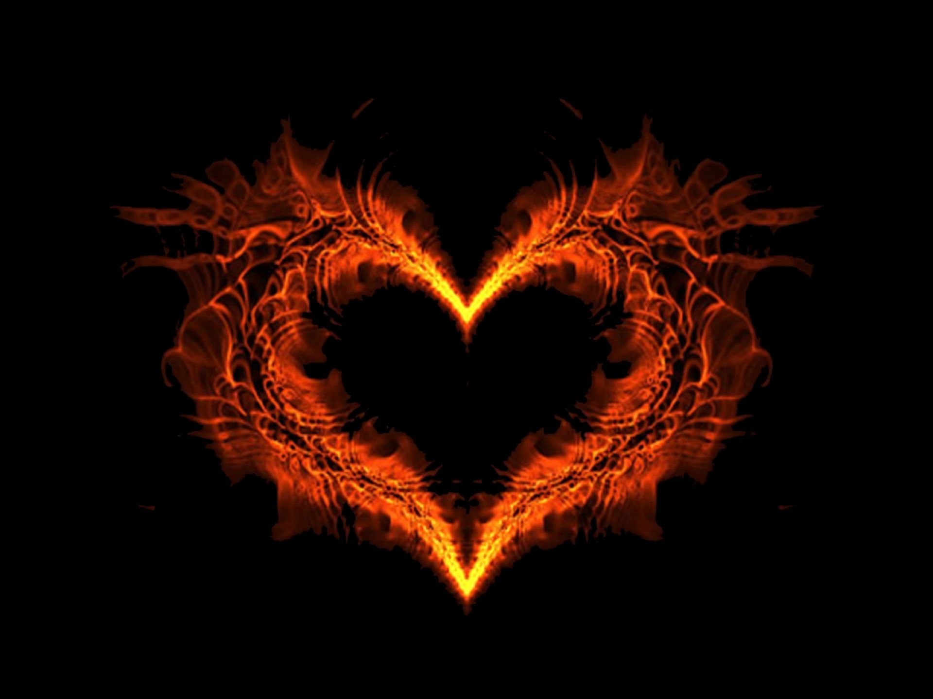Download mobile wallpaper Fire, Heart, Artistic for free.