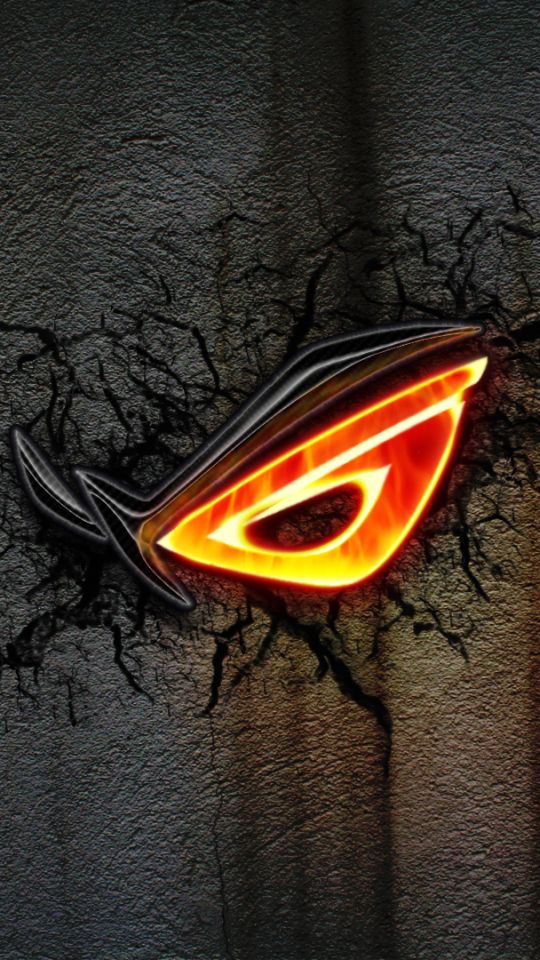 Asus ROG phone wallpaper with a striking logo design