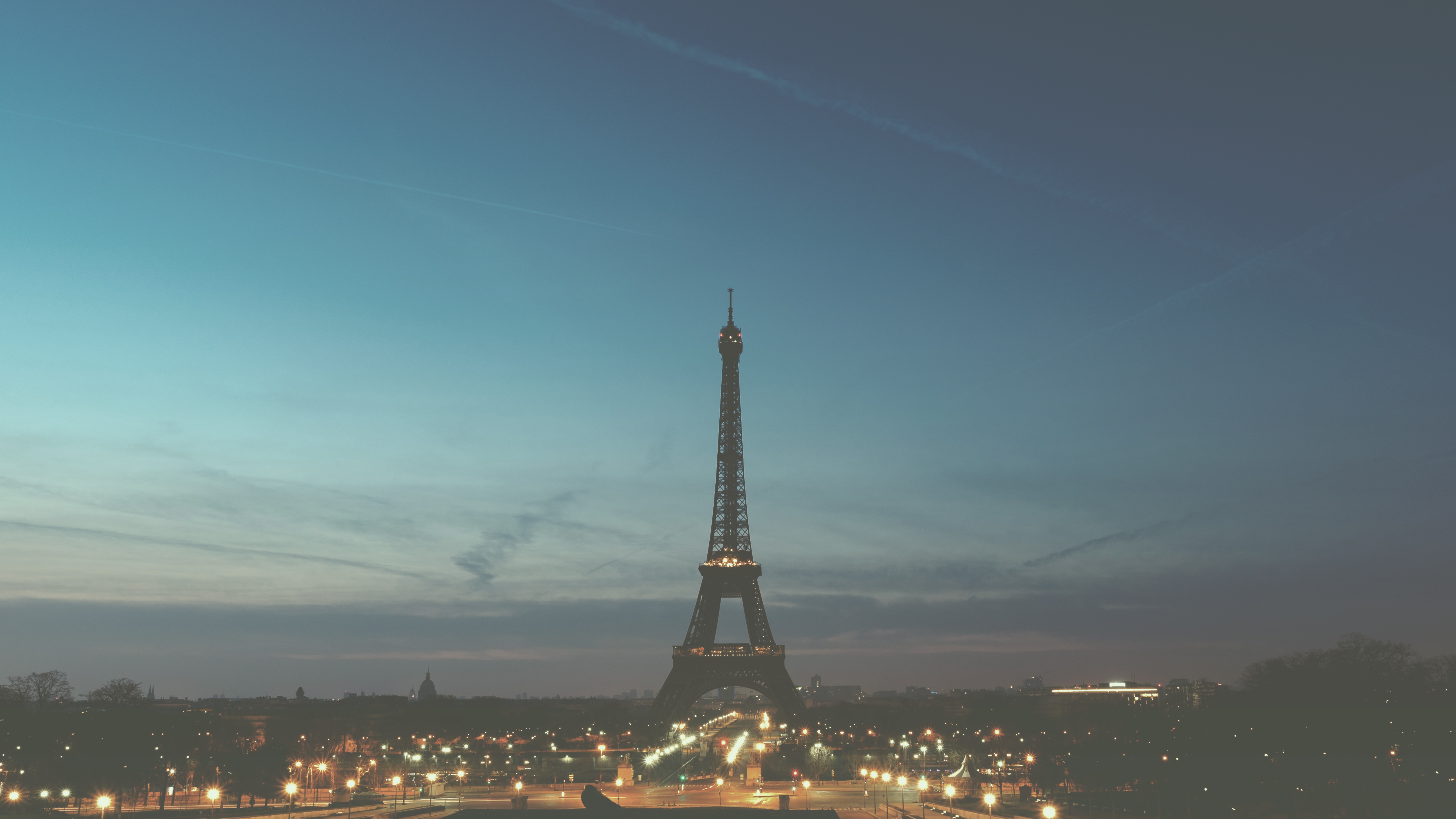 paris, cities, night, eiffel tower Image for desktop