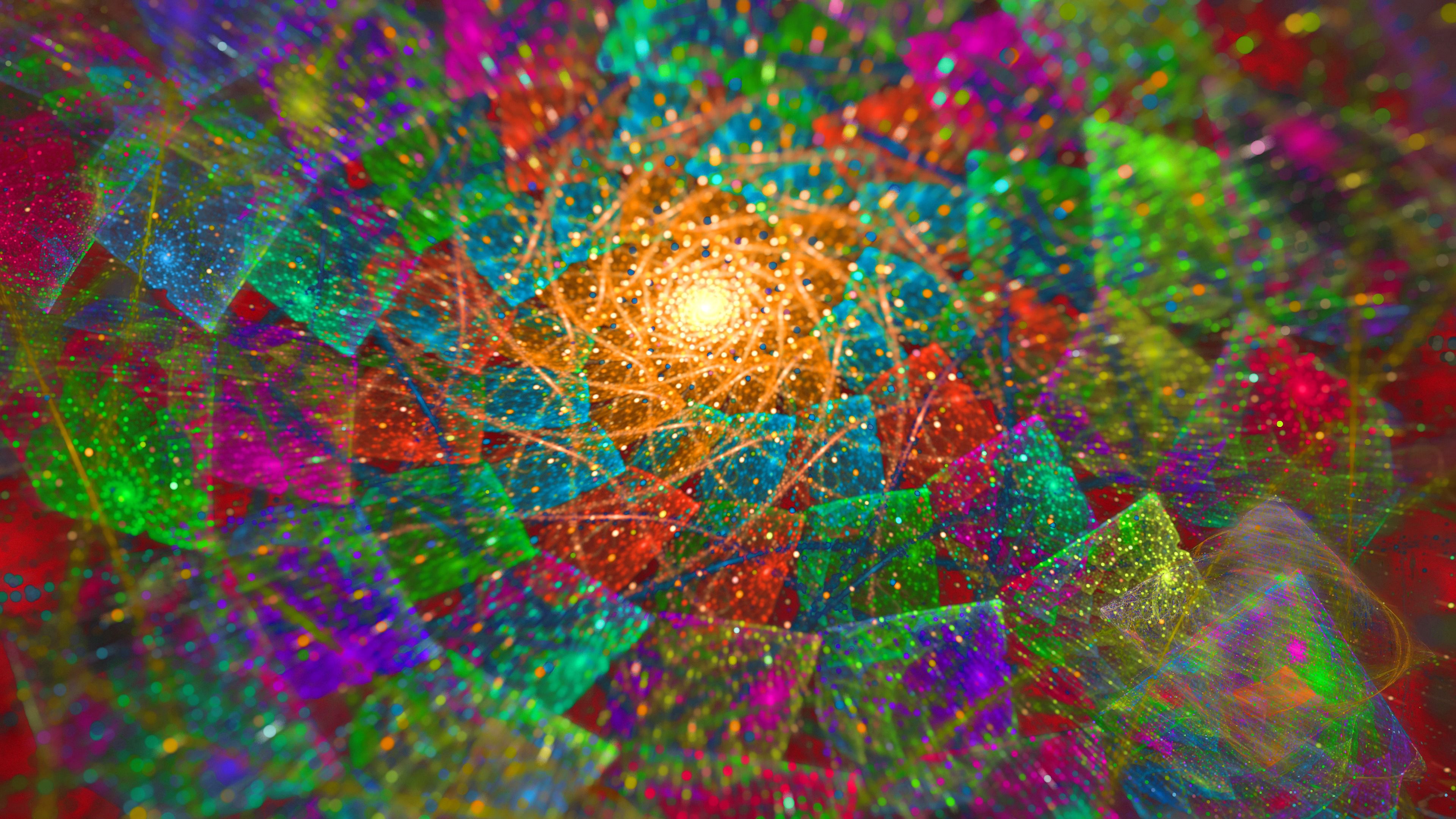 Free download wallpaper Points, Point, Motley, Glare, Multicolored, Fractal, Abstract on your PC desktop