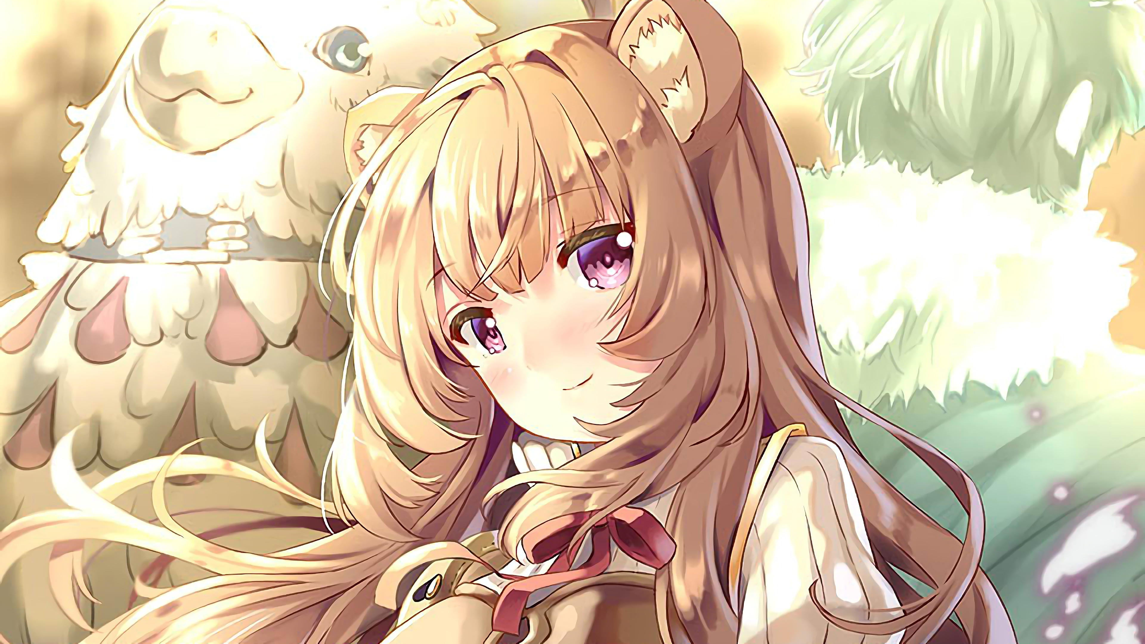 filo (the rising of the shield hero), anime, the rising of the shield hero, brown hair, naofumi iwatani, raphtalia (the rising of the shield hero)