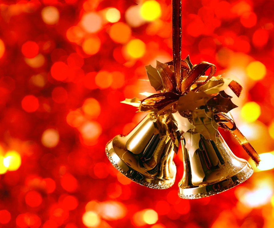 Téléchargez des papiers peints mobile Noël, Vacances, Décorations De Noël, Bokeh, Cloche gratuitement.