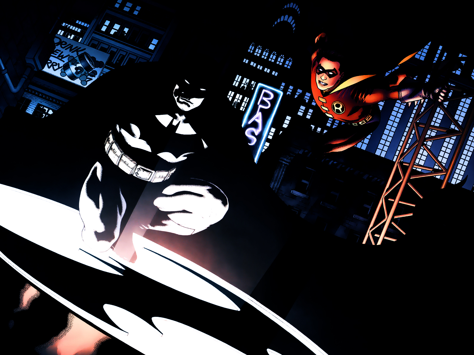 Скачати мобільні шпалери Бетмен І Робін, Робін (Dc Comics), Бетмен, Комікси безкоштовно.