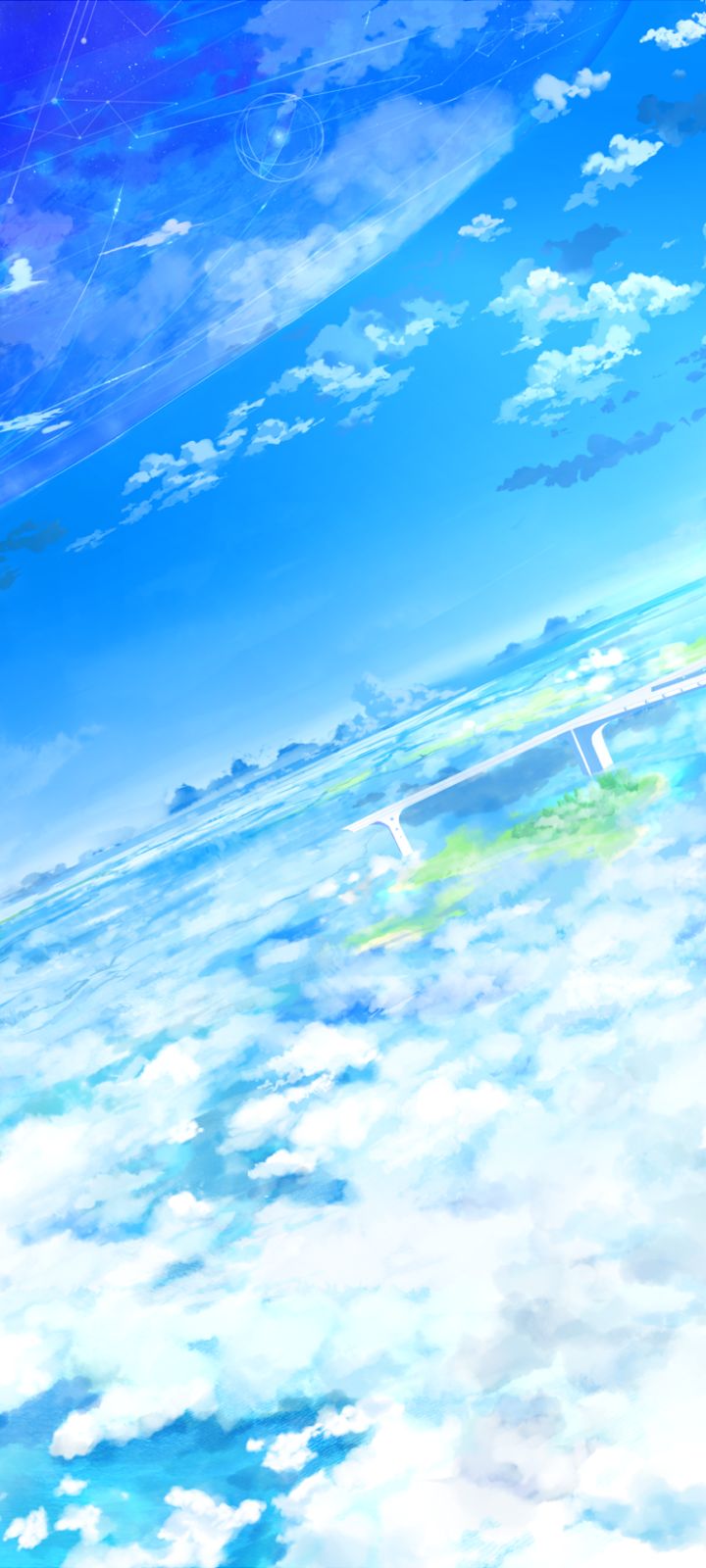 Download mobile wallpaper Anime, Landscape, Sky, Cloud for free.