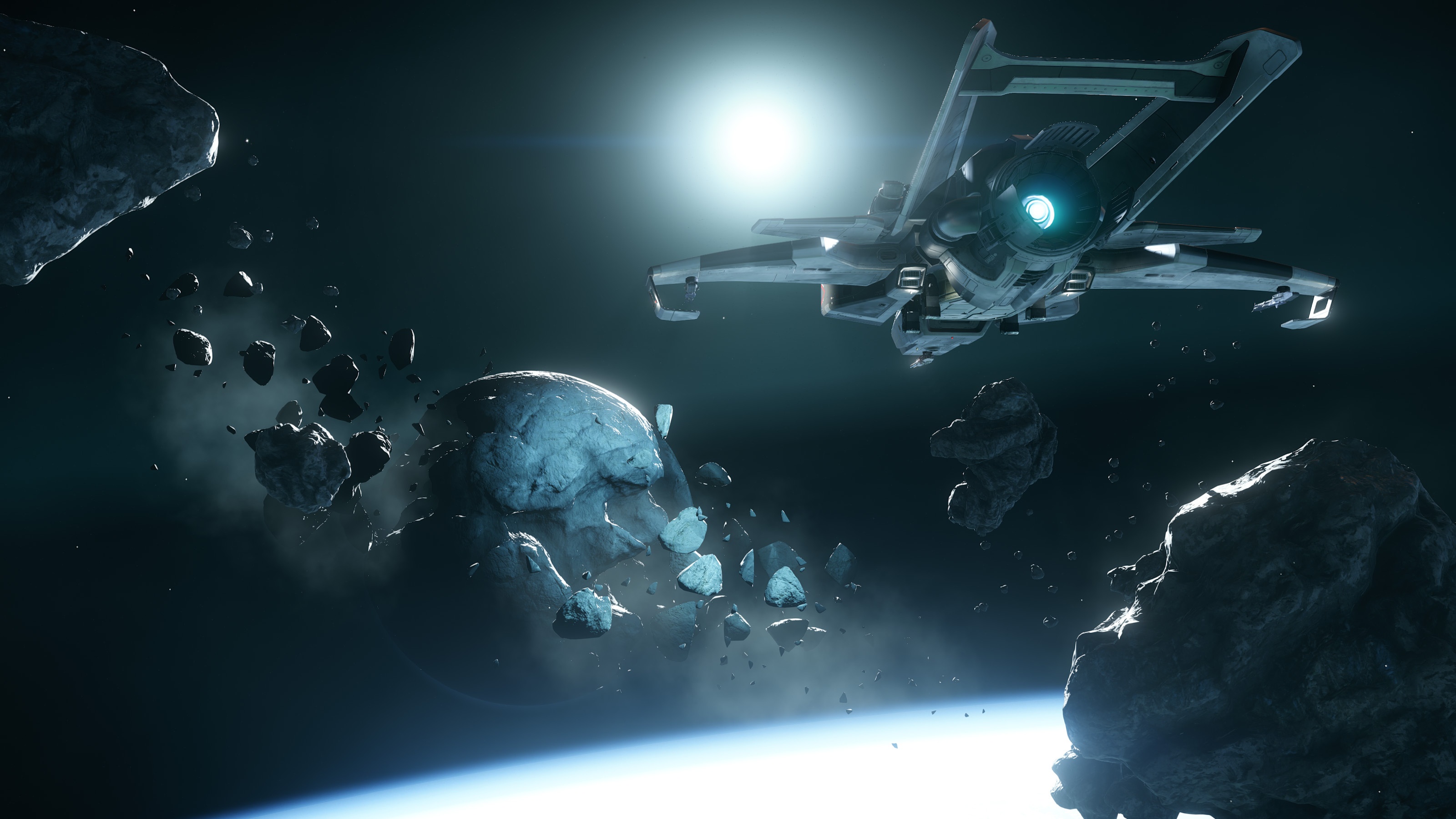 Free download wallpaper Space, Spaceship, Asteroid, Video Game, Star Citizen on your PC desktop