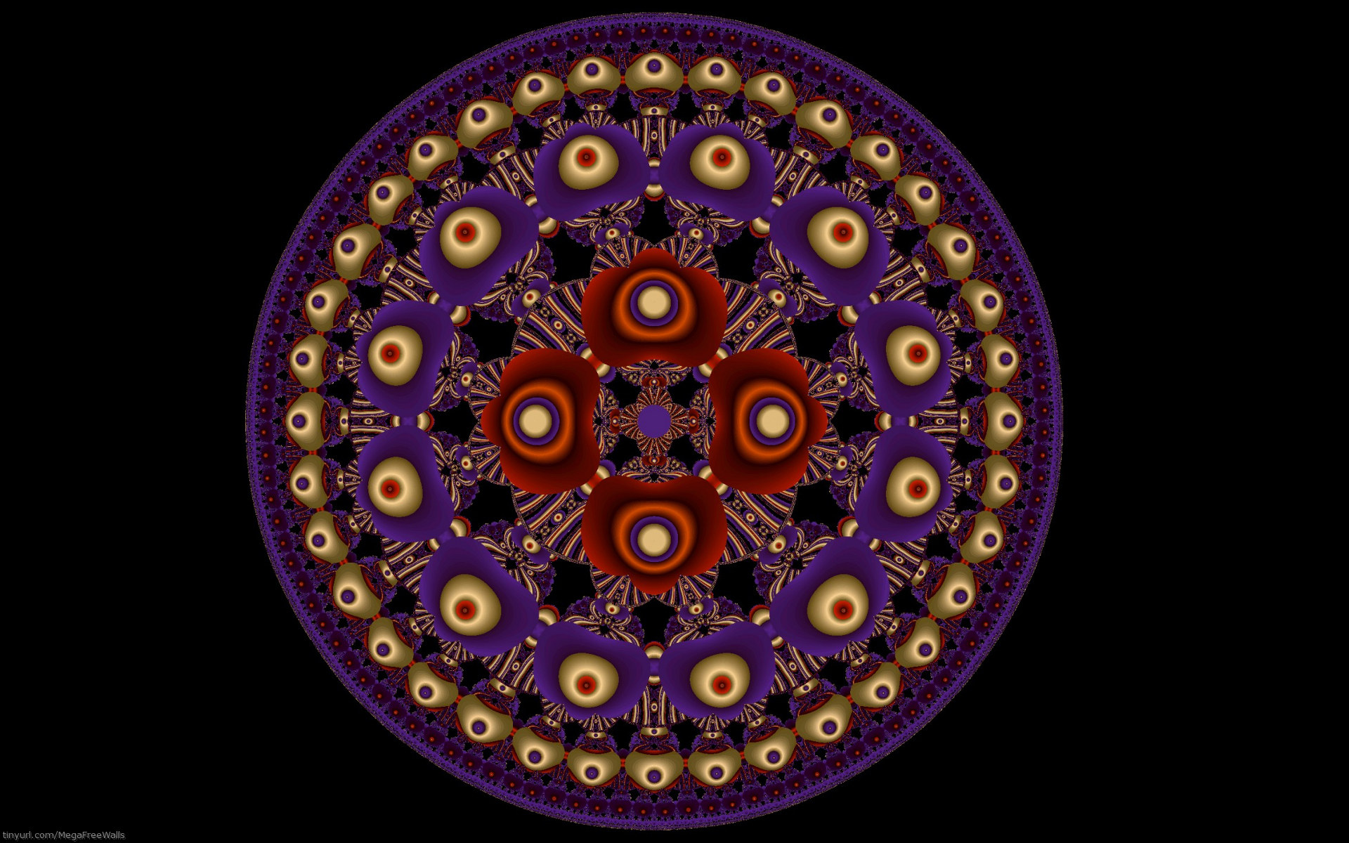 Download mobile wallpaper Abstract, Fractal, Purple, Circle for free.