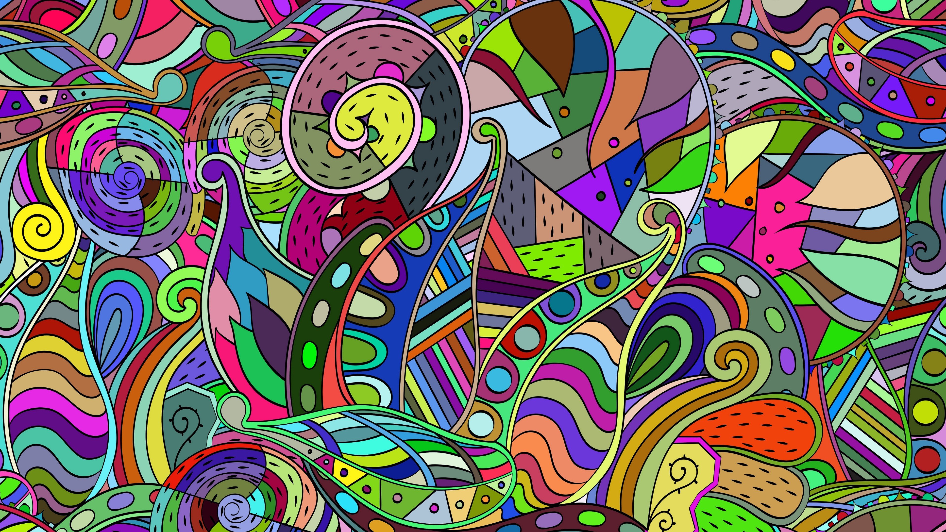 Download mobile wallpaper Abstract, Colors, Shapes, Psychedelic for free.