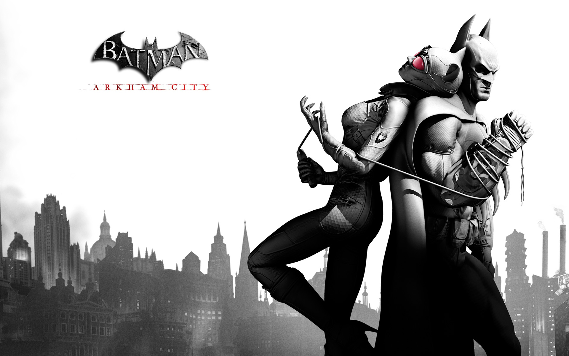 Скачать картинку Batman: Аркхем Сити, Женщина Кошка, Бэтмен, Видеоигры в телефон бесплатно.