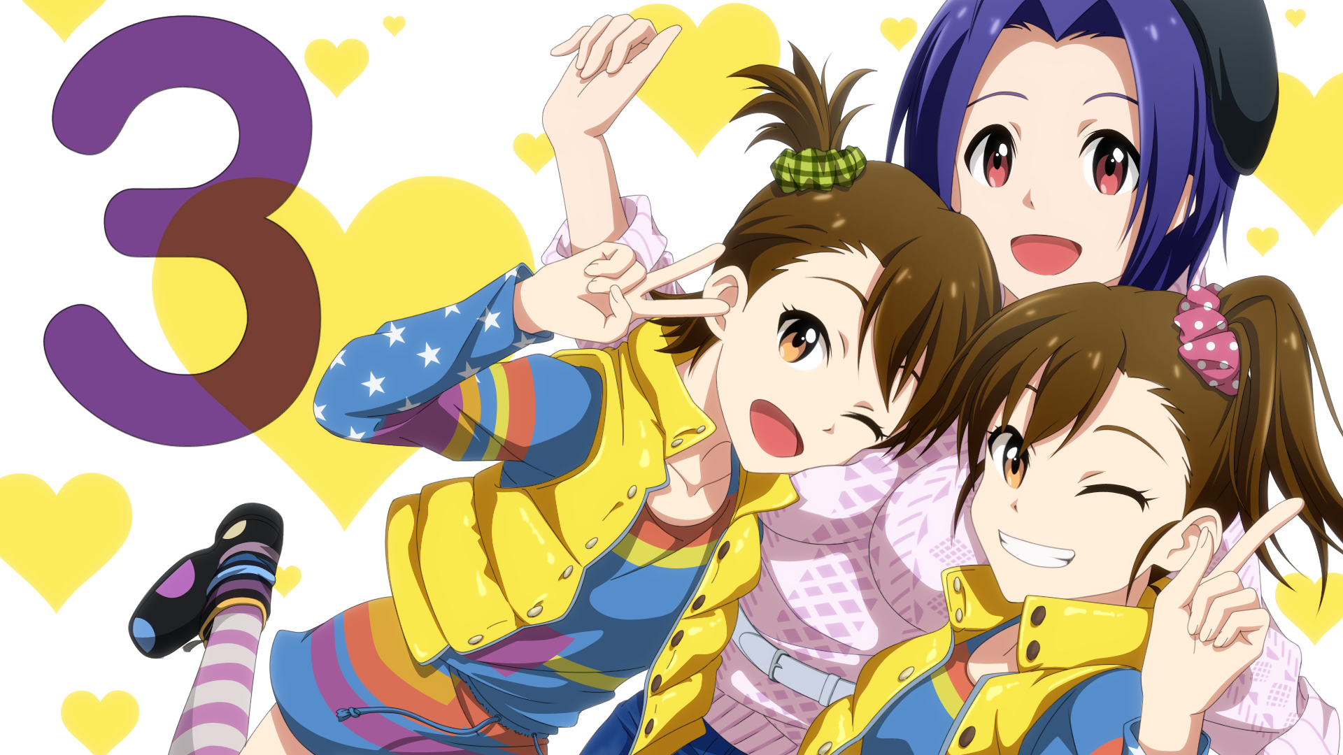 Download mobile wallpaper Anime, The Idolm@ster, Ami Futami, Azusa Miura, Mami Futami for free.