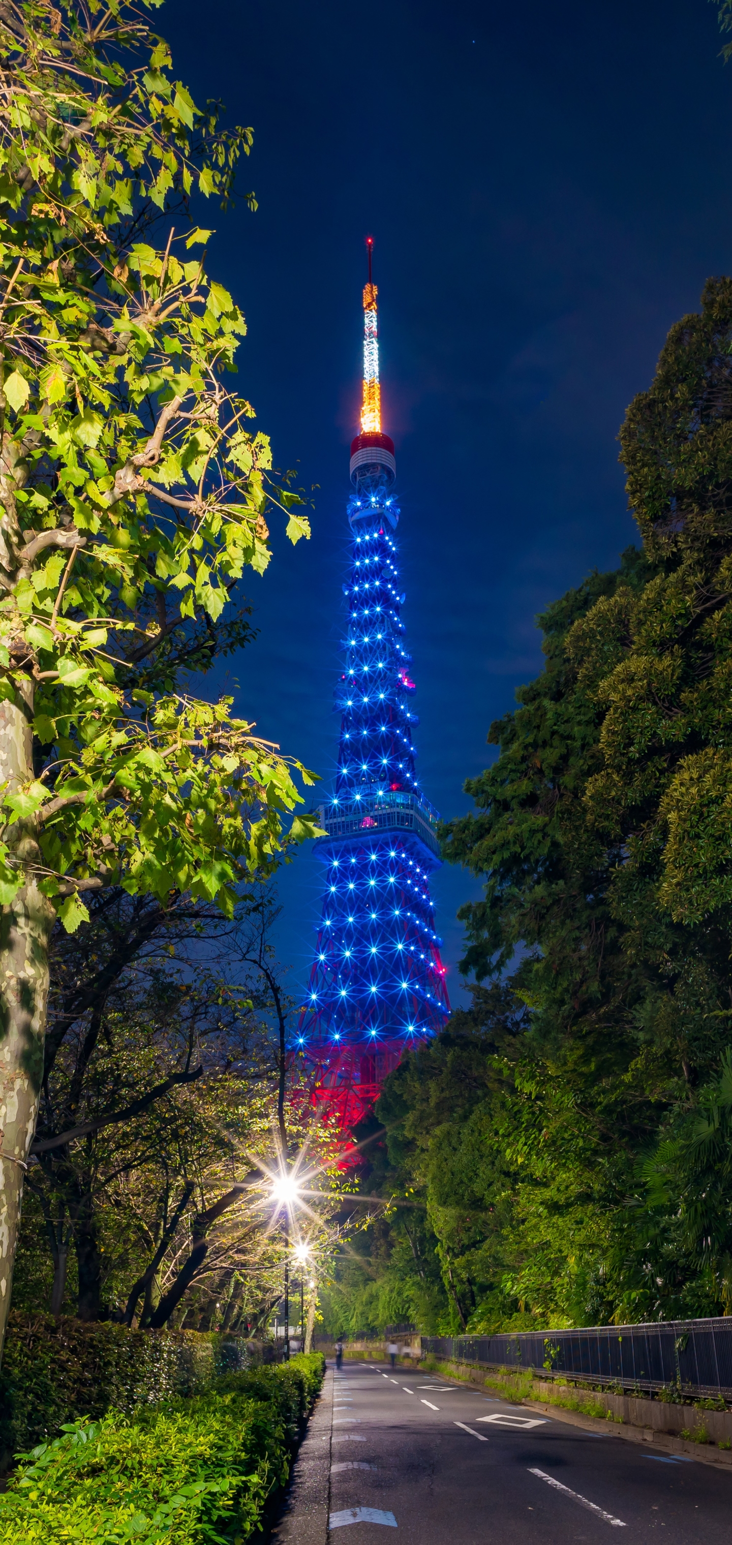 Скачать картинку Свет, Башня, Легкий, Сделано Человеком, Токийская Башня в телефон бесплатно.