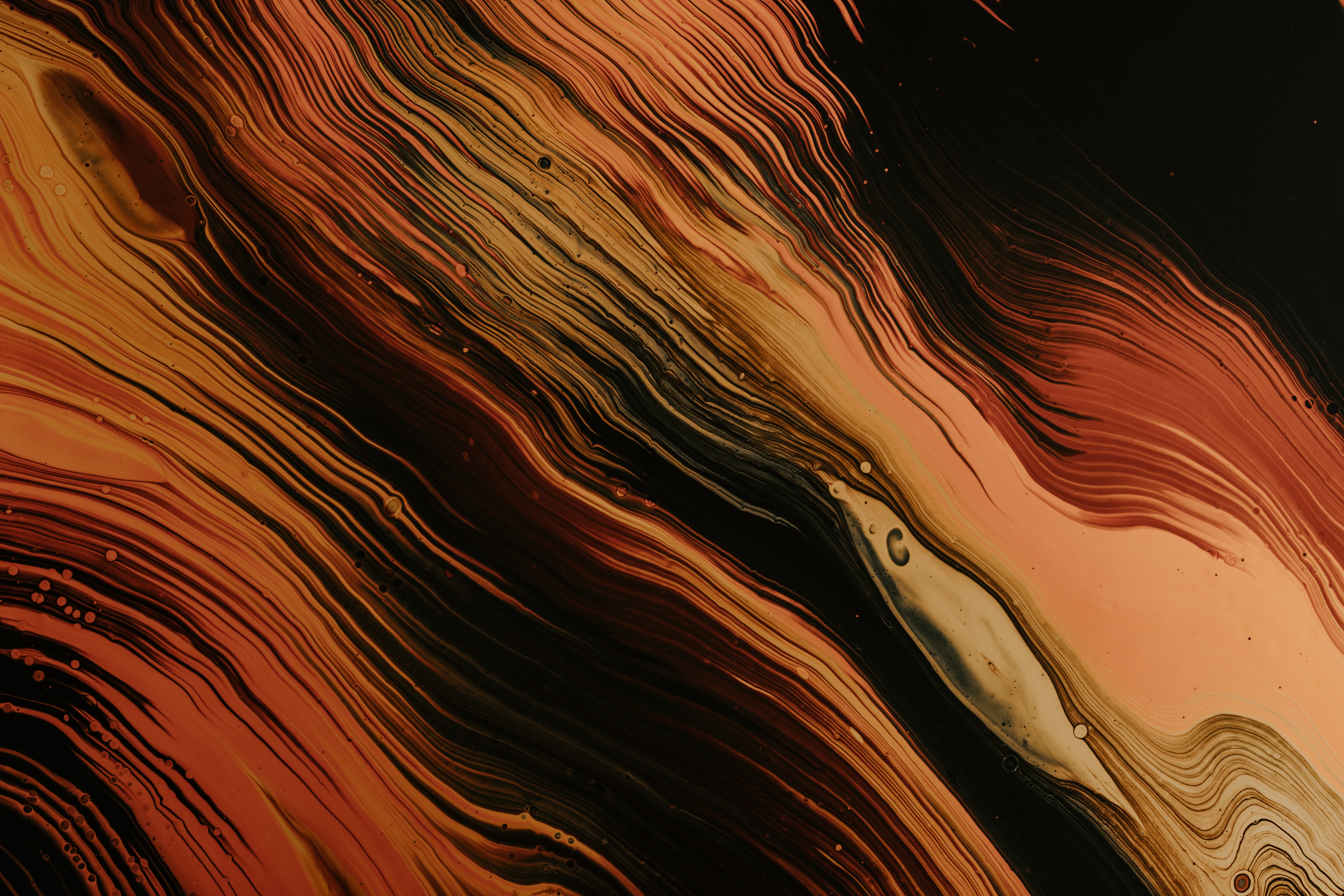 Free download wallpaper Brown, Waves, Paint, Abstract, Divorces, Liquid on your PC desktop